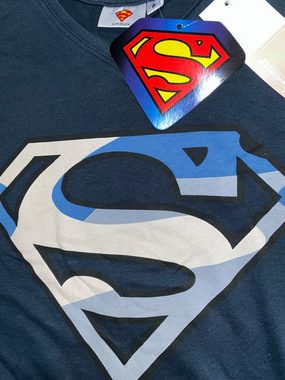 Superman T-Shirt 2x SUPERMAN T-SHIRTS Set Navy + Oliv mit V-Ausschnitt Jugendliche + Erwachsene Gr. S M L XL