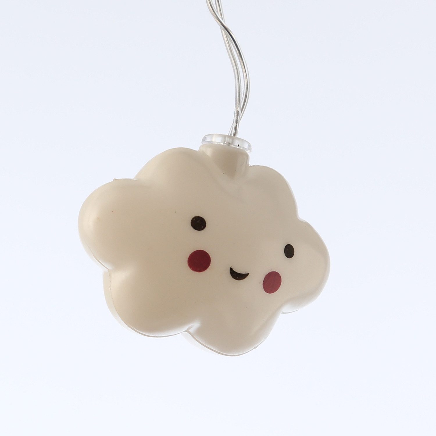 MARELIDA LED-Lichterkette niedliche lächelnde Wolken Kinderzimmer Dekogirlande L: 1,8m weiß, 10-flammig – Bild 5 von 5