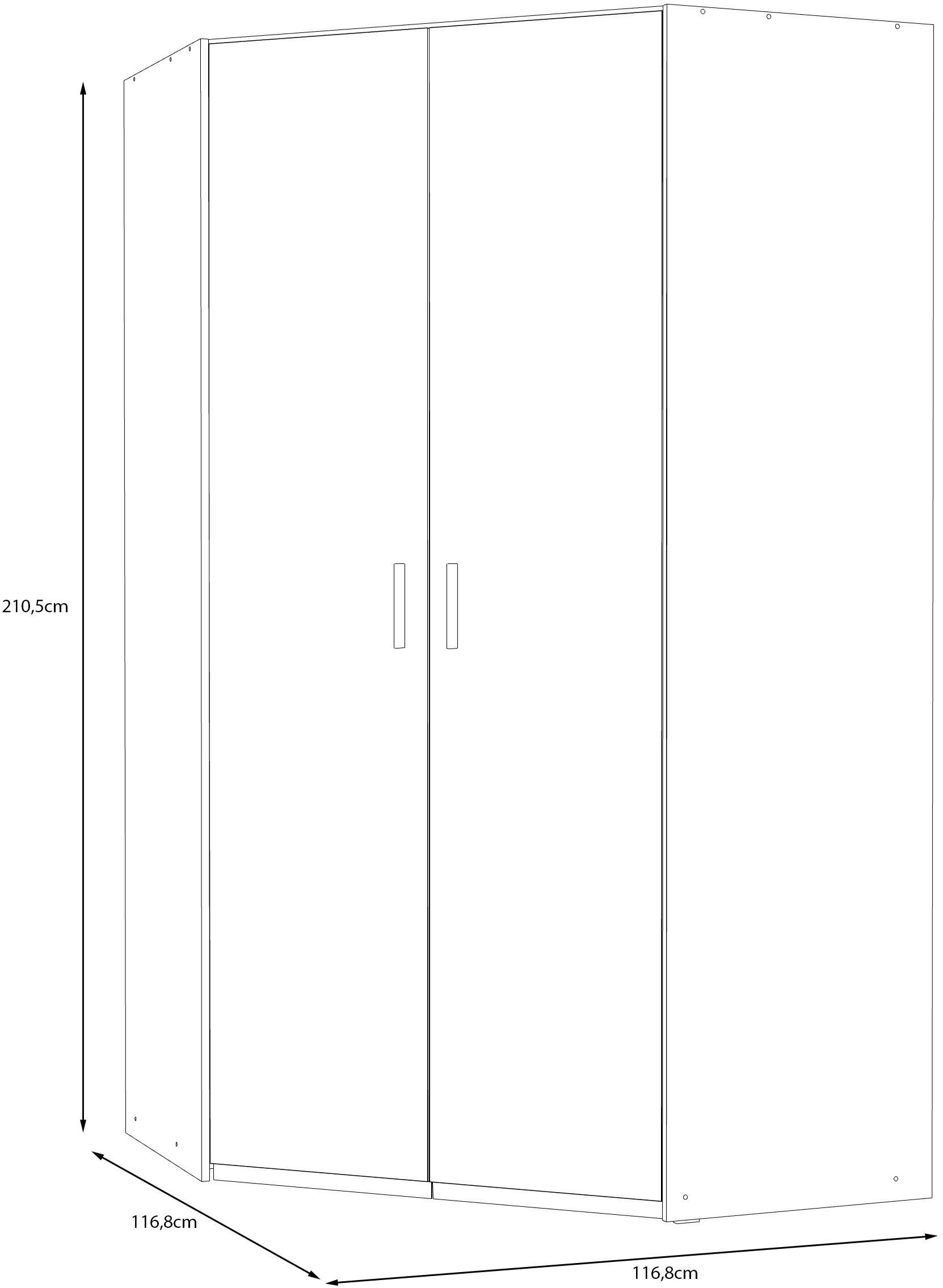 FORTE Eckkleiderschrank