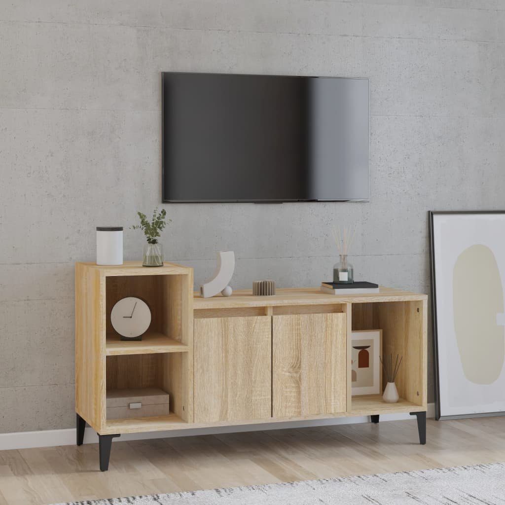 100x35x55 cm Holzwerkstoff Sonoma-Eiche furnicato TV-Schrank