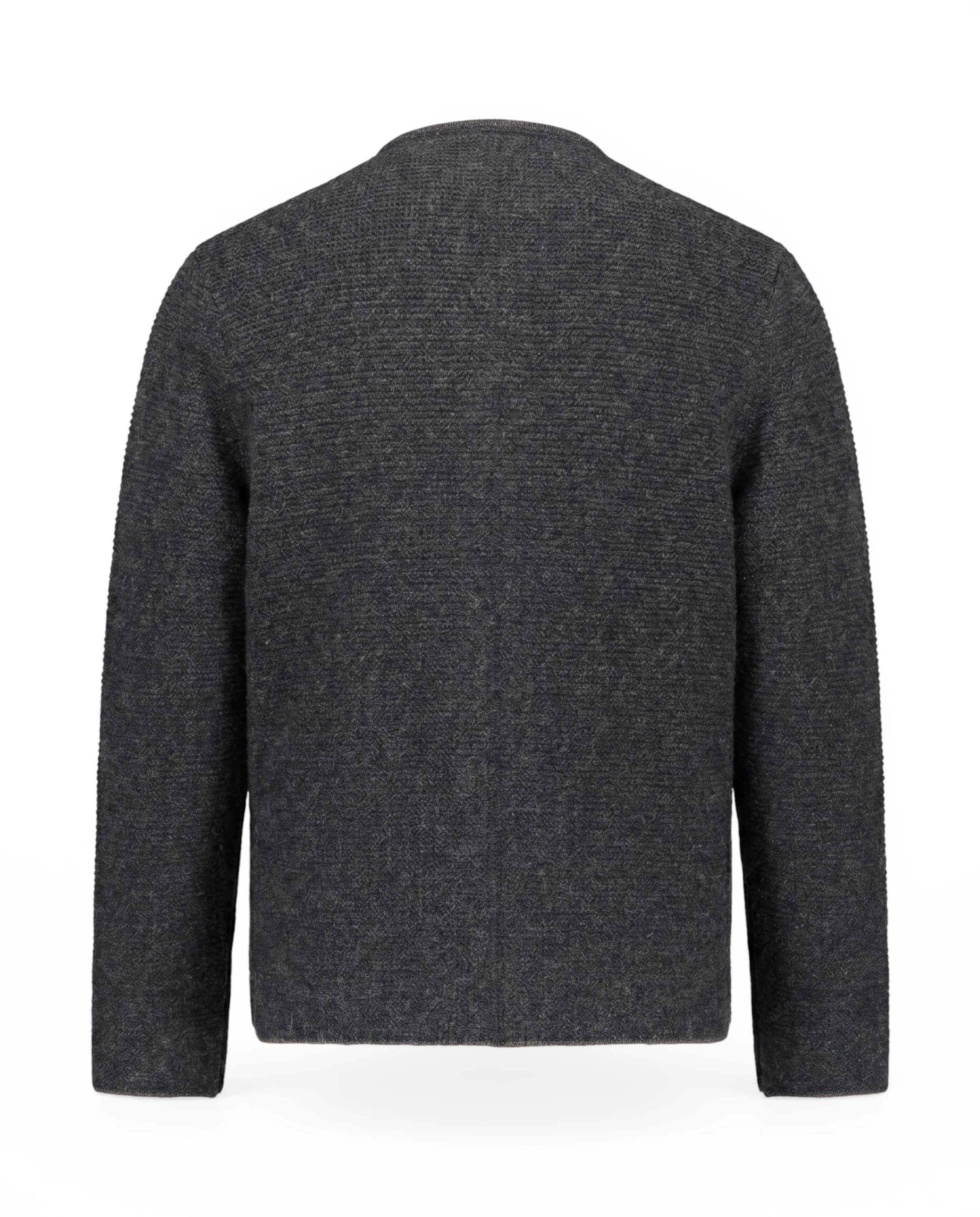 Nübler Trachtenstrickjacke Herren Trachtenstrickjacke Langarm Hannes in Anthrazit