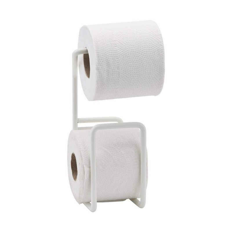 House Doctor Toilettenpapierhalter VIA aus weißem Stahl, 24cm hoch