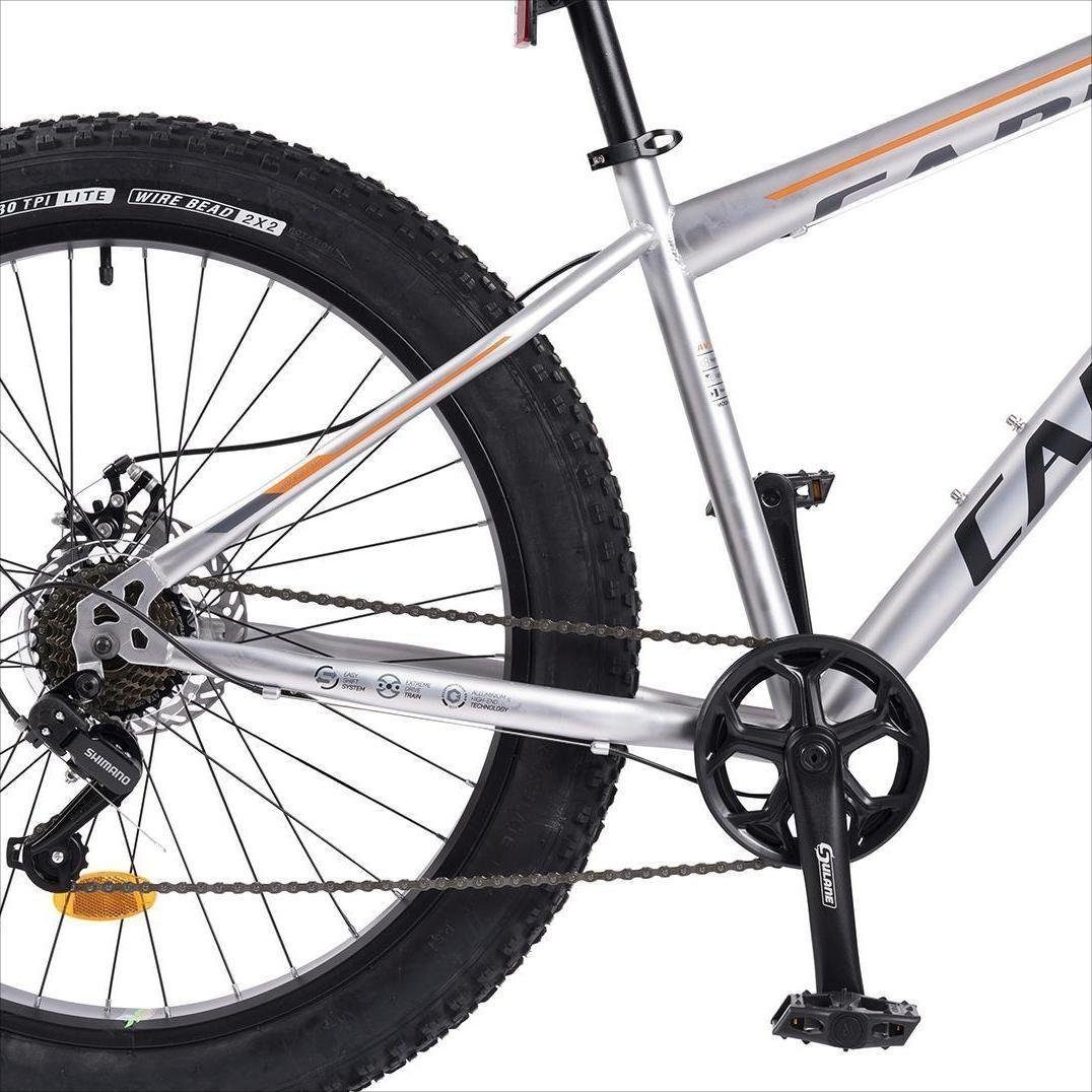 CARPAT SPORT Fatbike 26 Zoll Fat Tire 4.0 Hardtail MTB für Herren Damen und Jungen, 7 Gang Shimano, Kettenschaltung, Alu-Rahmen Fahrrad, Fat Bike Mountainbike