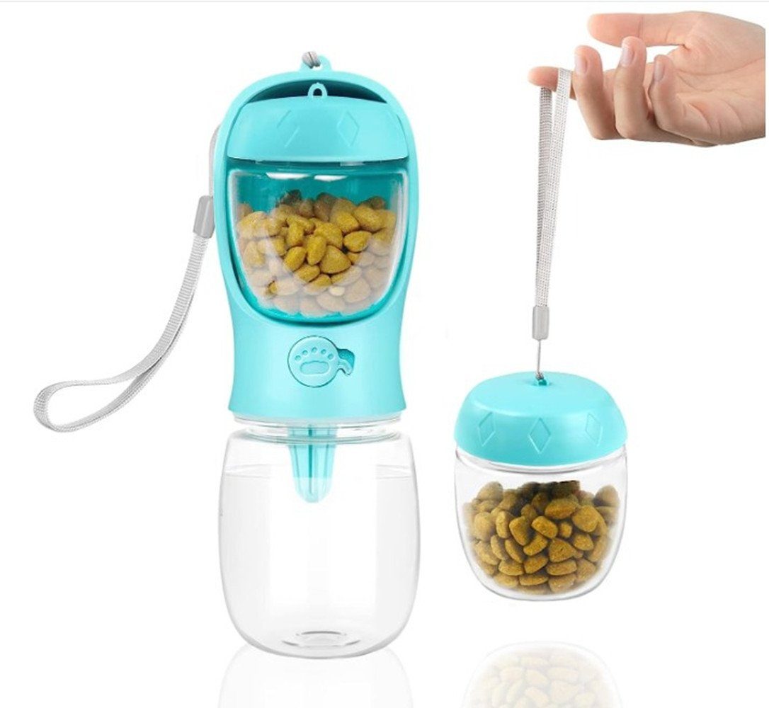 Futterautomat Tragbare Trinkflasche Hunde - 350ml Hundetrinkflasche für Unterwegs