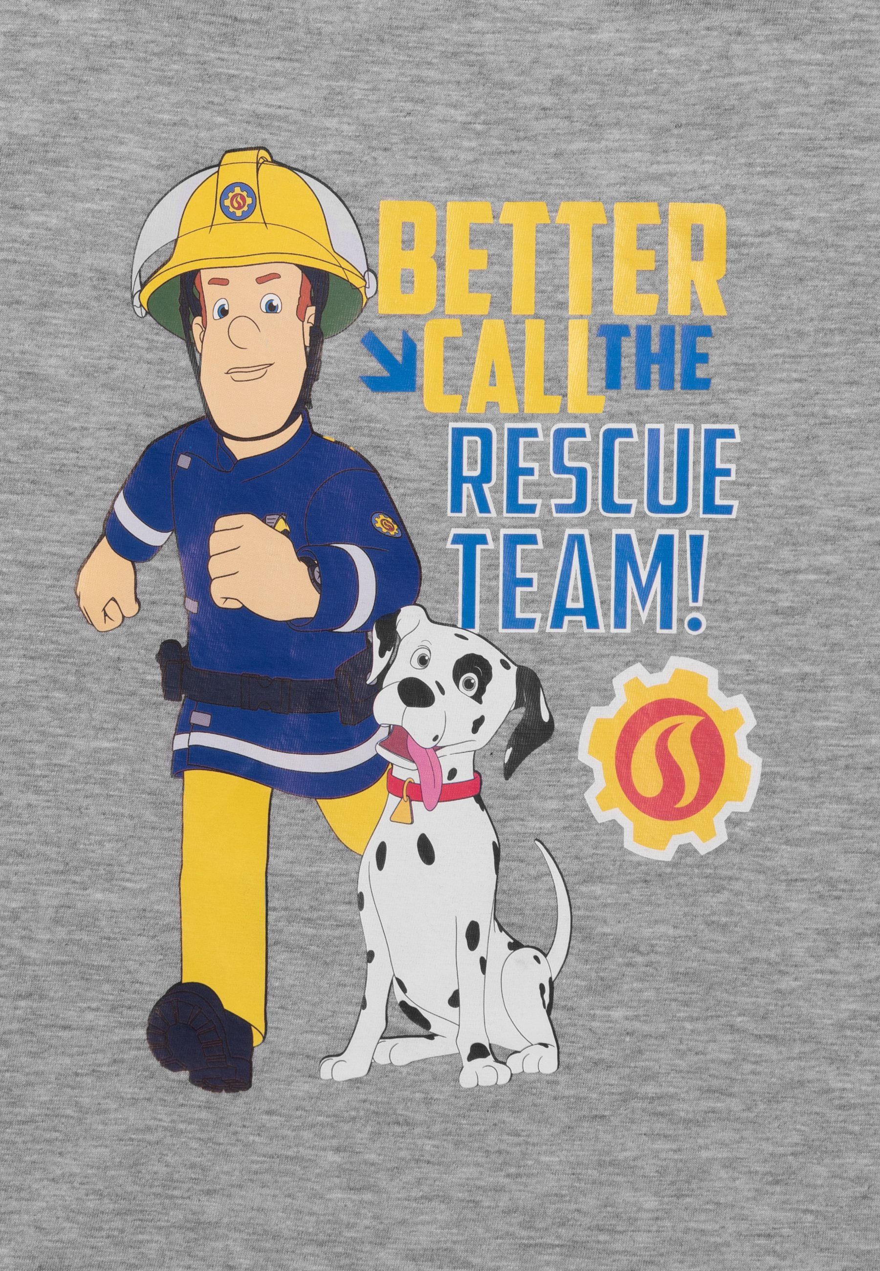 Sam Feuerwehrmann United T-Shirt Rescue T-Shirt Team - Grau Labels®