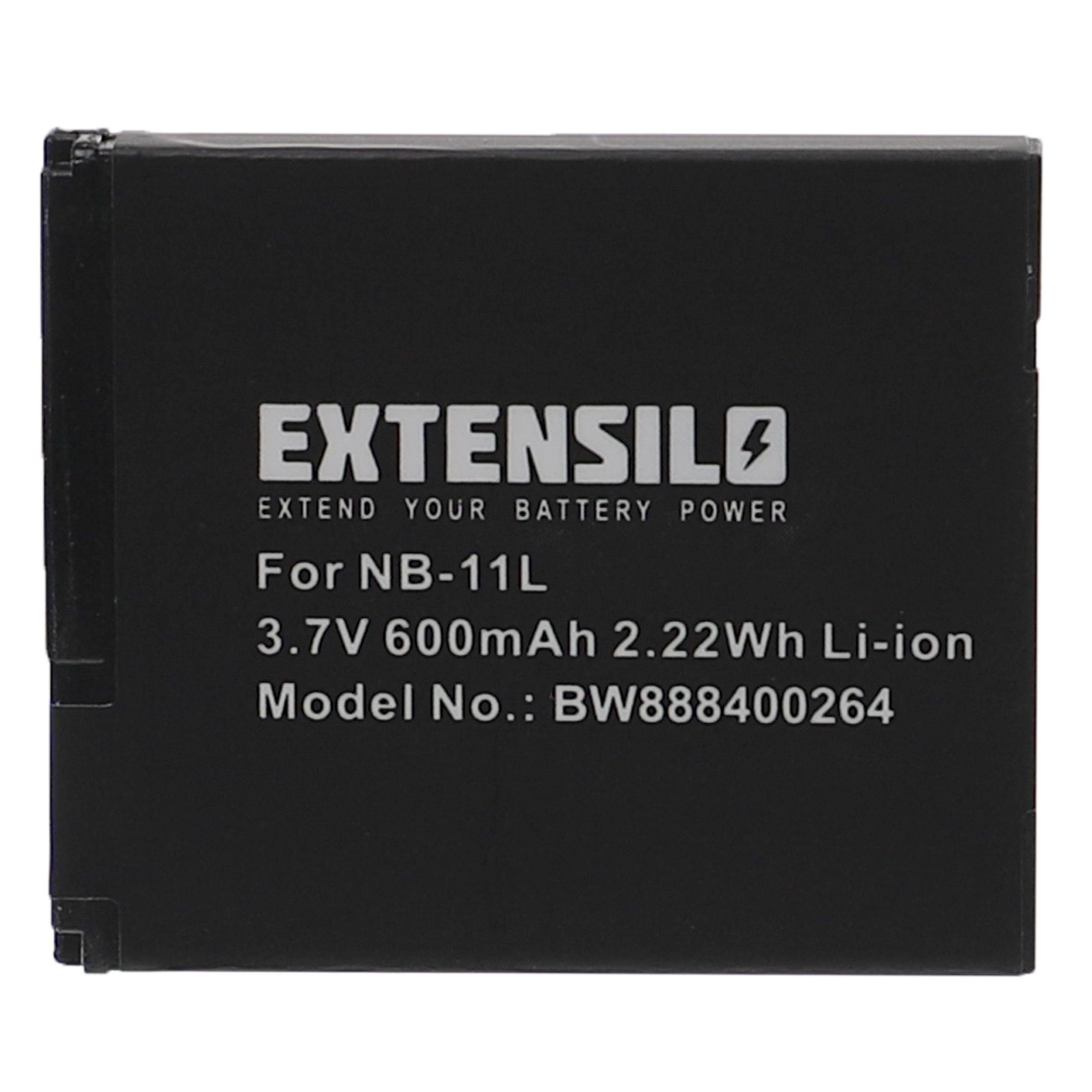 Extensilo Ersatz für Canon NB-11LH, NB-11L für Kamera-Akku Li-Ion 600 mAh (3,7 V)