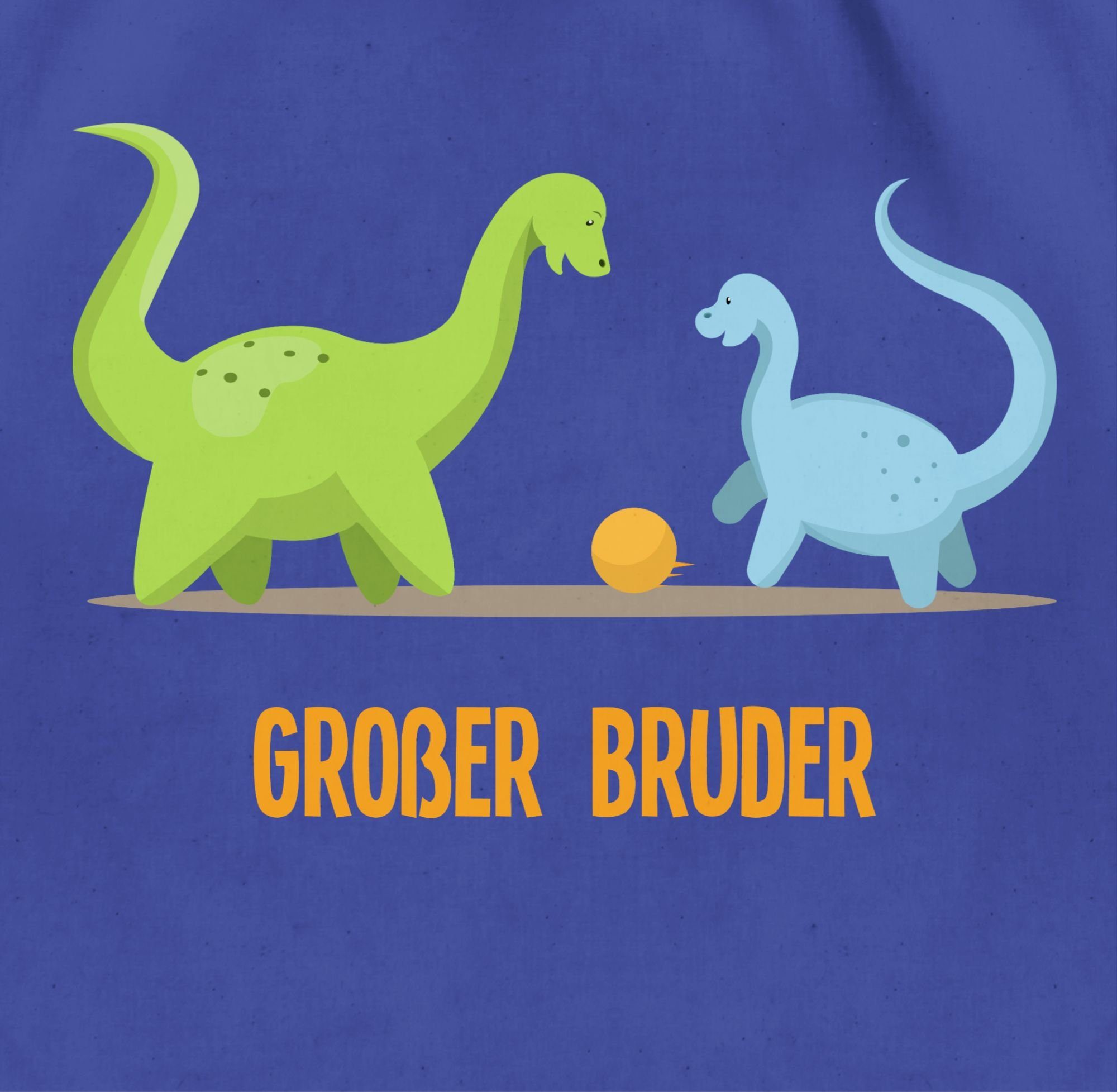 Shirtracer Bruder Dinosaurier, 1 Großer Royalblau Großer Turnbeutel Bruder
