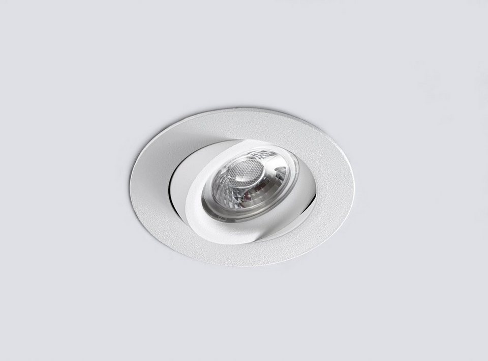 HEITRONIC LED Einbaustrahler DL6809, Dimmfunktion, LED fest integriert,  Warmweiß, Einbaulampe, Einbauleuchte, LED-Downlight, schwenk- und dimmbar,  Auch für den Einsatz in Feuchträumen geeignet