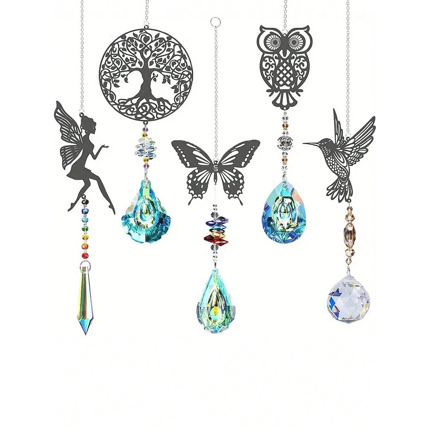 XDeer Fensterdekoration 2/5 Stück Kristall Sonnenfänger Fenster,Kristall Re günstig online kaufen