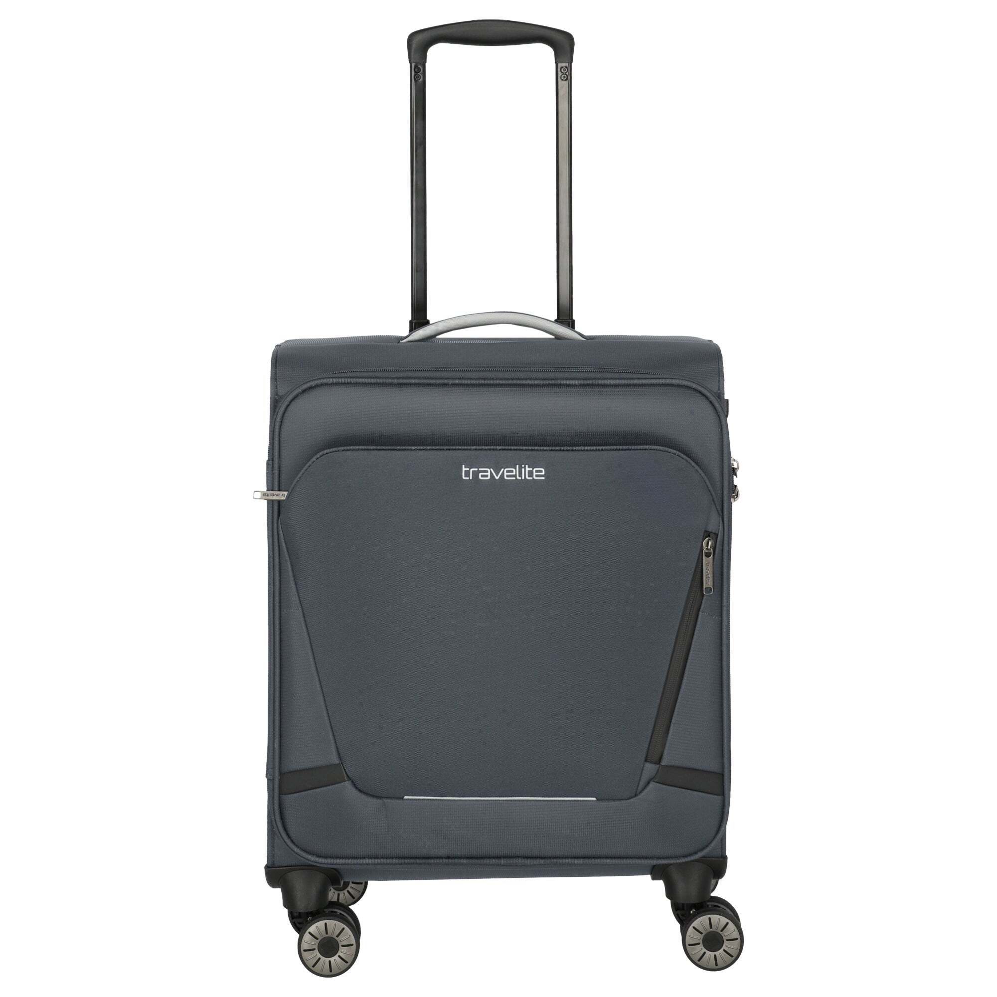 travelite Trolley Jetpack Max - 4-Rollen-Trolley S 55 cm (schwarz), 4 Rollen