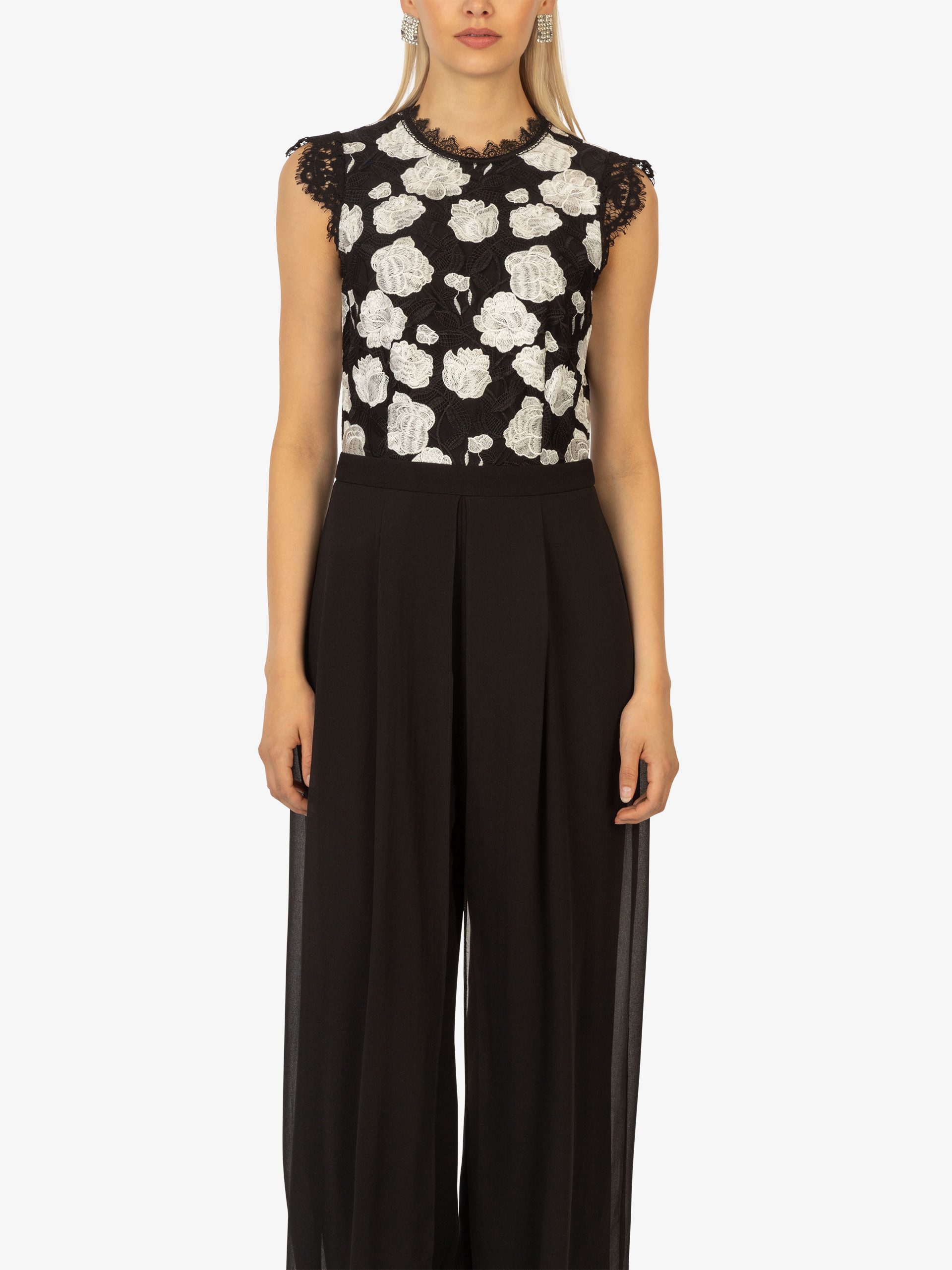 Kraimod Jumpsuit mit Blumenmuster und weitem Bein – Bild 4 von 5
