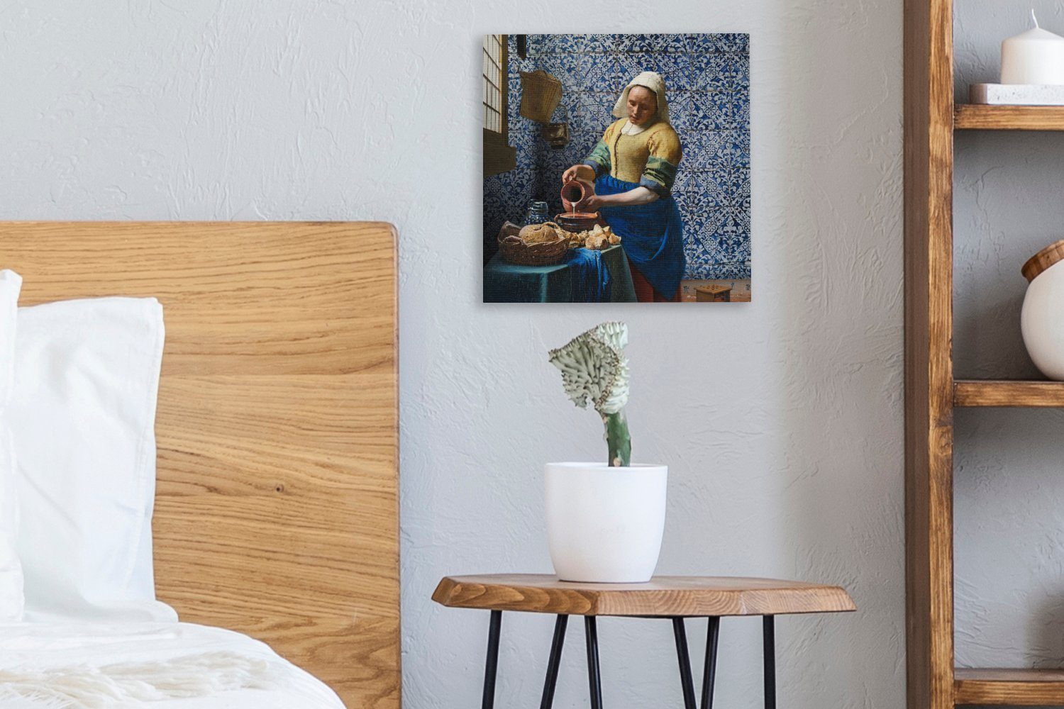 Bilder für St), Milchmädchen Vermeer Gemälde Wohnzimmer - Blau - Delfter Schlafzimmer Meister, OneMillionCanvasses® - (1 Alte - Gemälde Leinwand