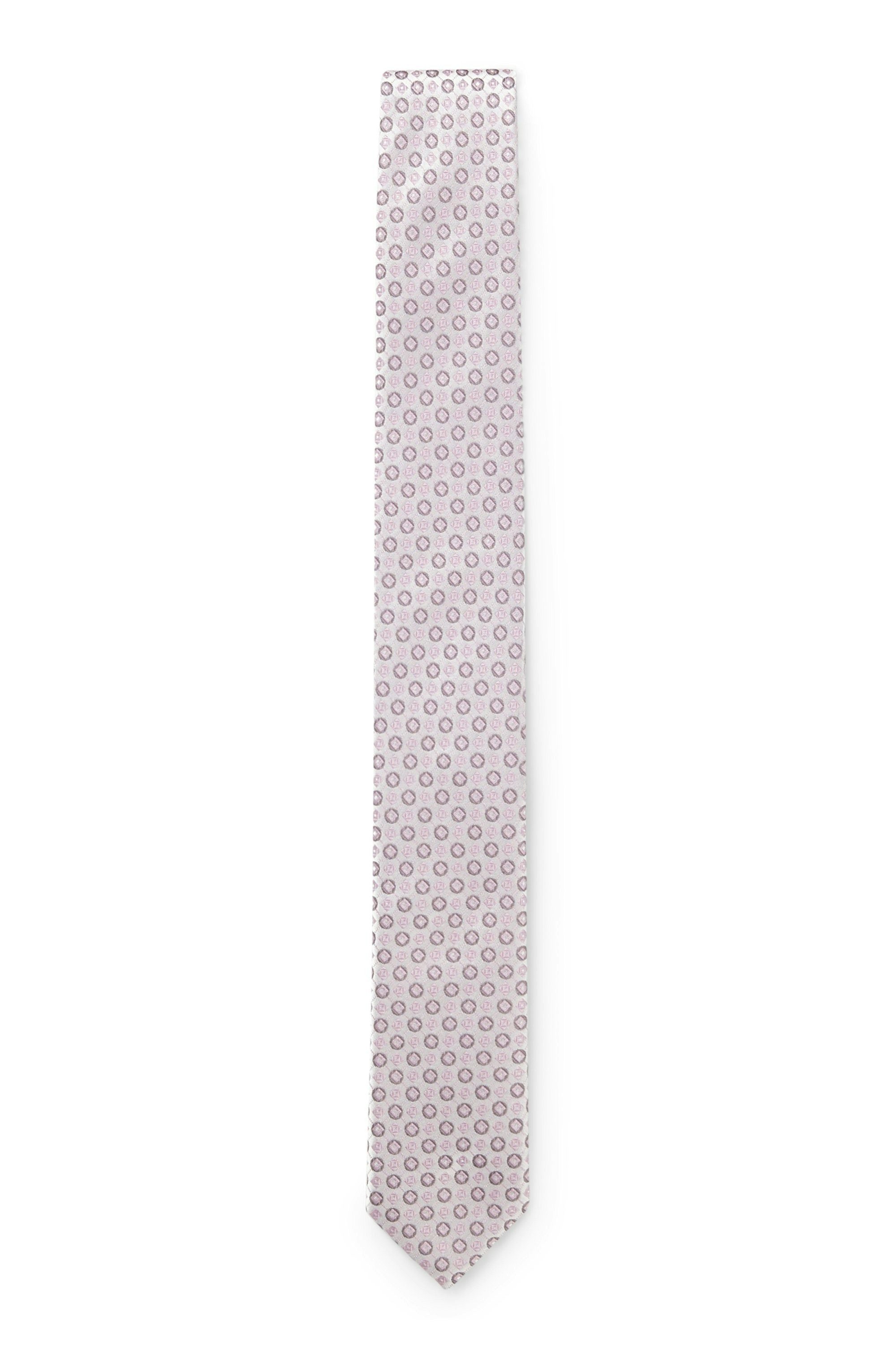 BOSS Krawatte H-Tie 6 cm aus einem Seiden-Mix mit Jacquard-Muster – Bild 5 von 5