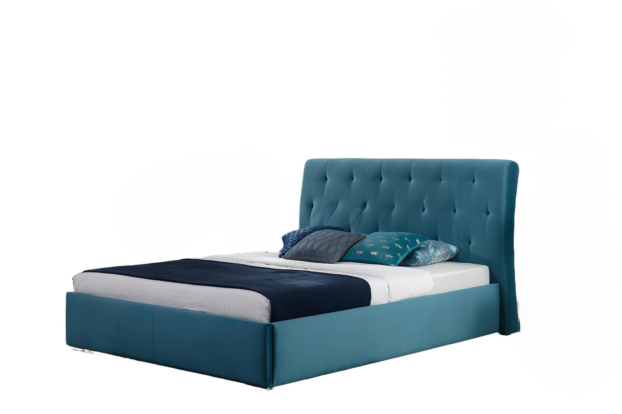 Bett Luxuriöses Doppelbett mit gepolstertem Design für Hotels, 180x200cm
