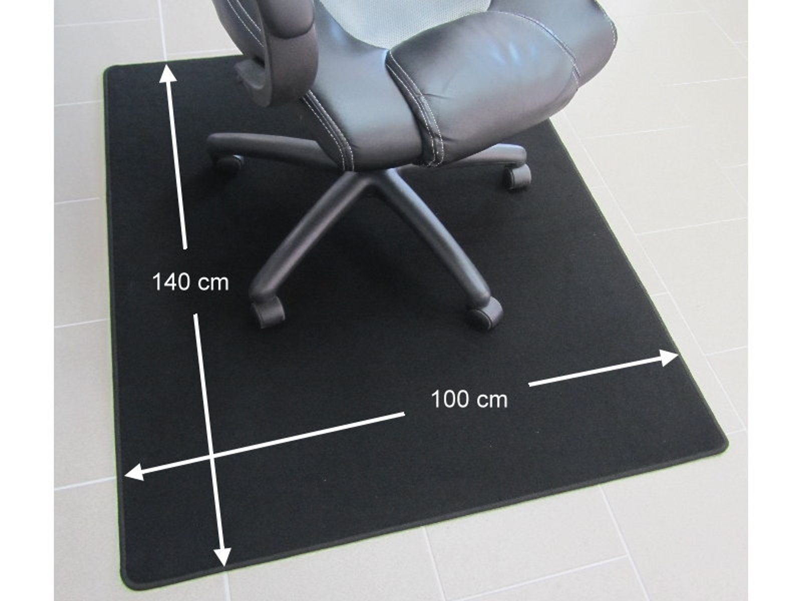 DSX Bodenschutzmatte DSX 100140 Bürostuhlunterlage Bodenschutzmatte Büromatte extrem hochwertig Velour 140 cm