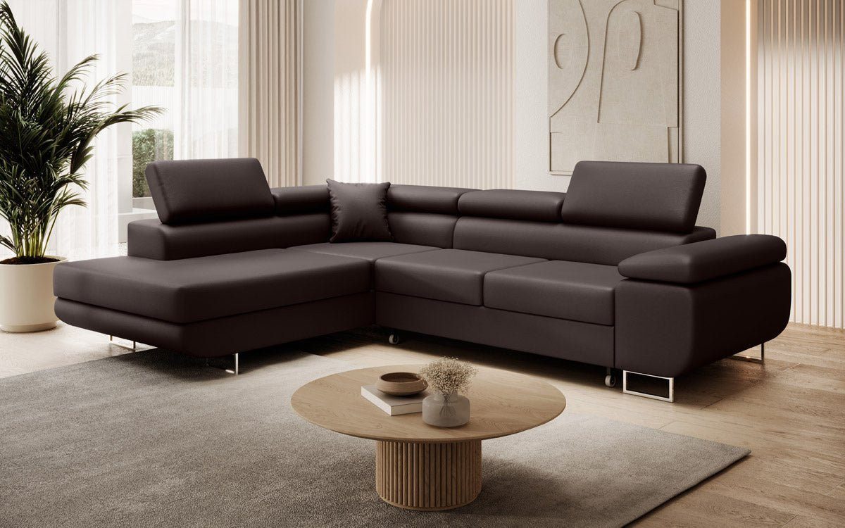 Luxusbetten24 Schlafsofa Designer Sofa Aston Kunstleder, günstig online kaufen