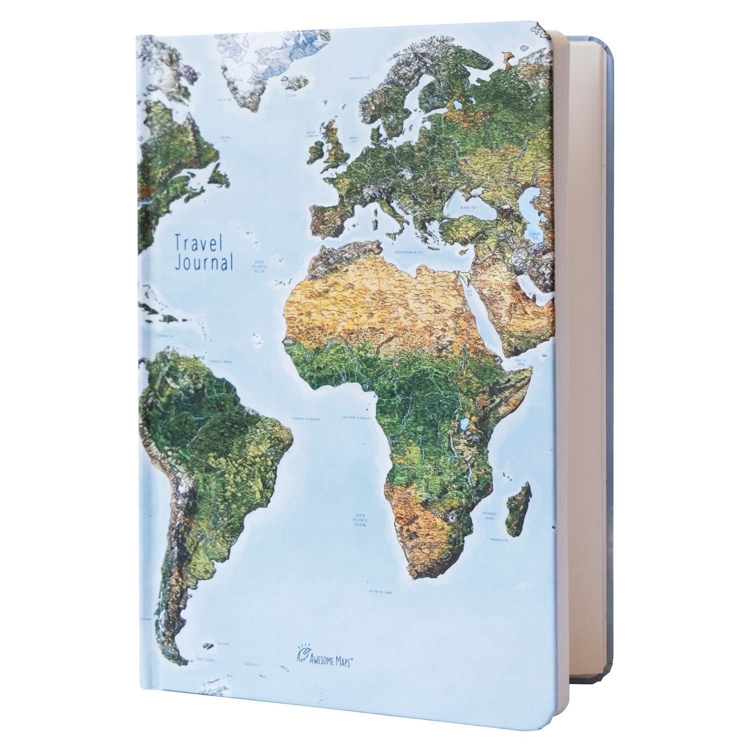 Awesome Maps Notizbuch Travel Journal / A5 / Hardcover / Blanko