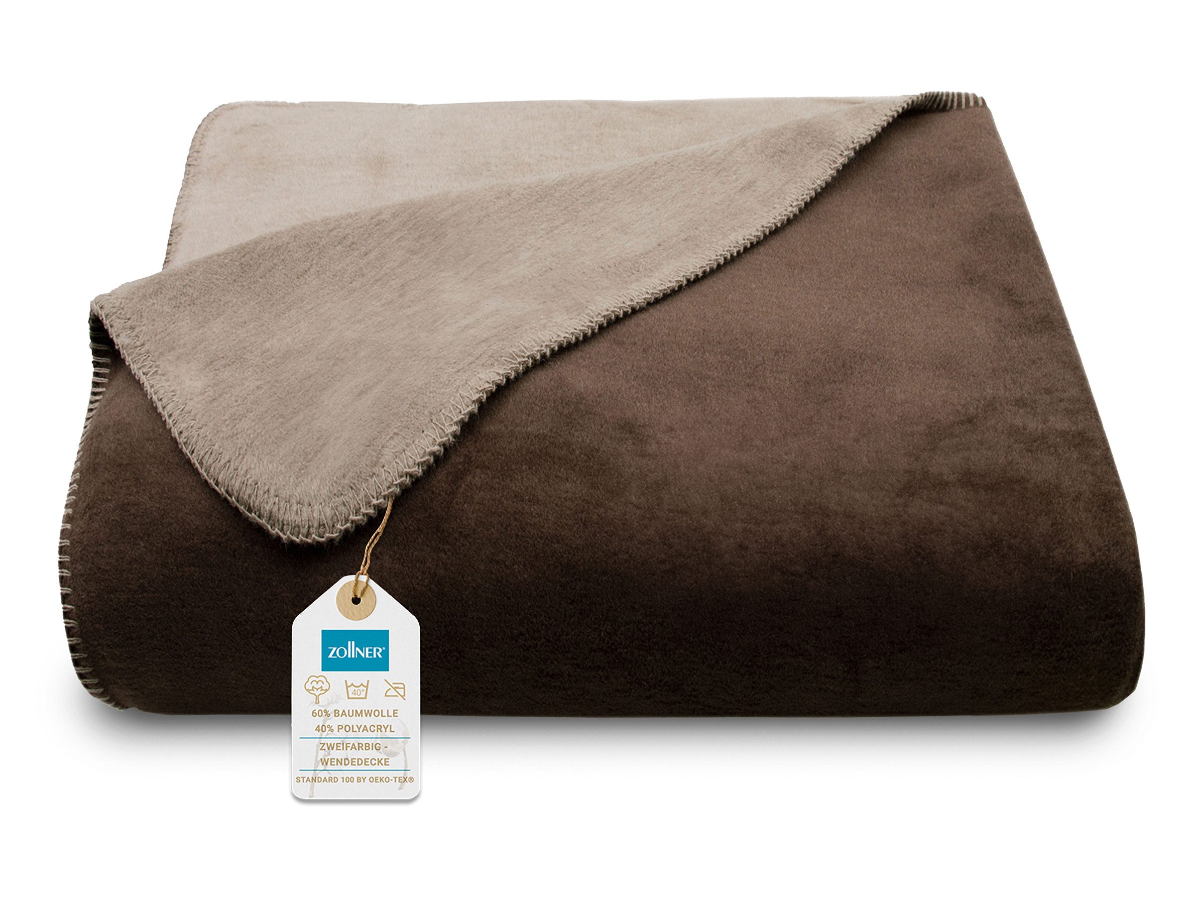Wohndecke, ZOLLNER, Wendeoptik, 150 x 200 günstig online kaufen