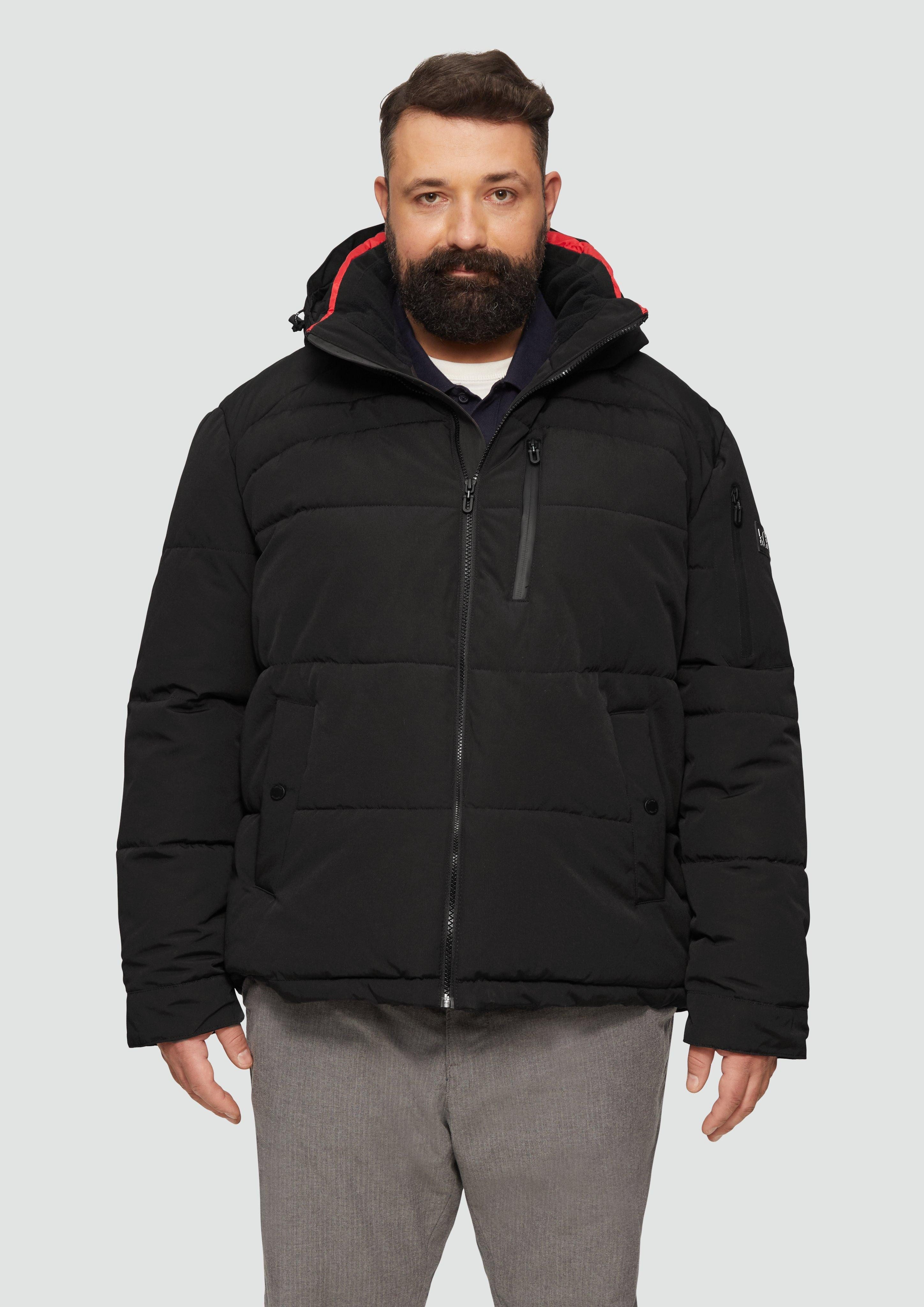 Outdoorjacke Wasserabweisende Steppjacke mit abnehmbarer Kapuze