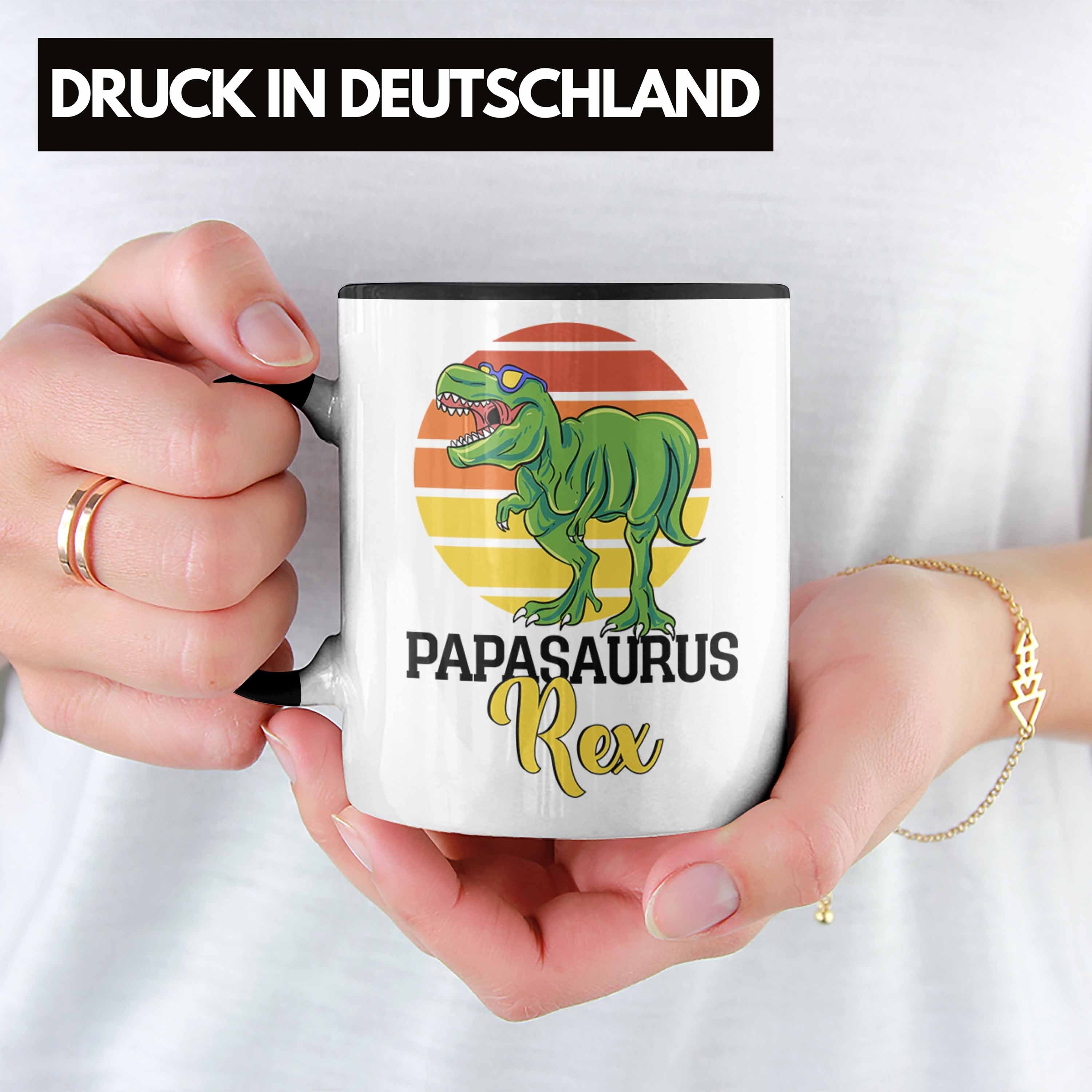 Lustiges Tasse Trendation Papa Vatertag Geschenk Schwarz Tasse Rex" für Gesc Besten "Papasaurus