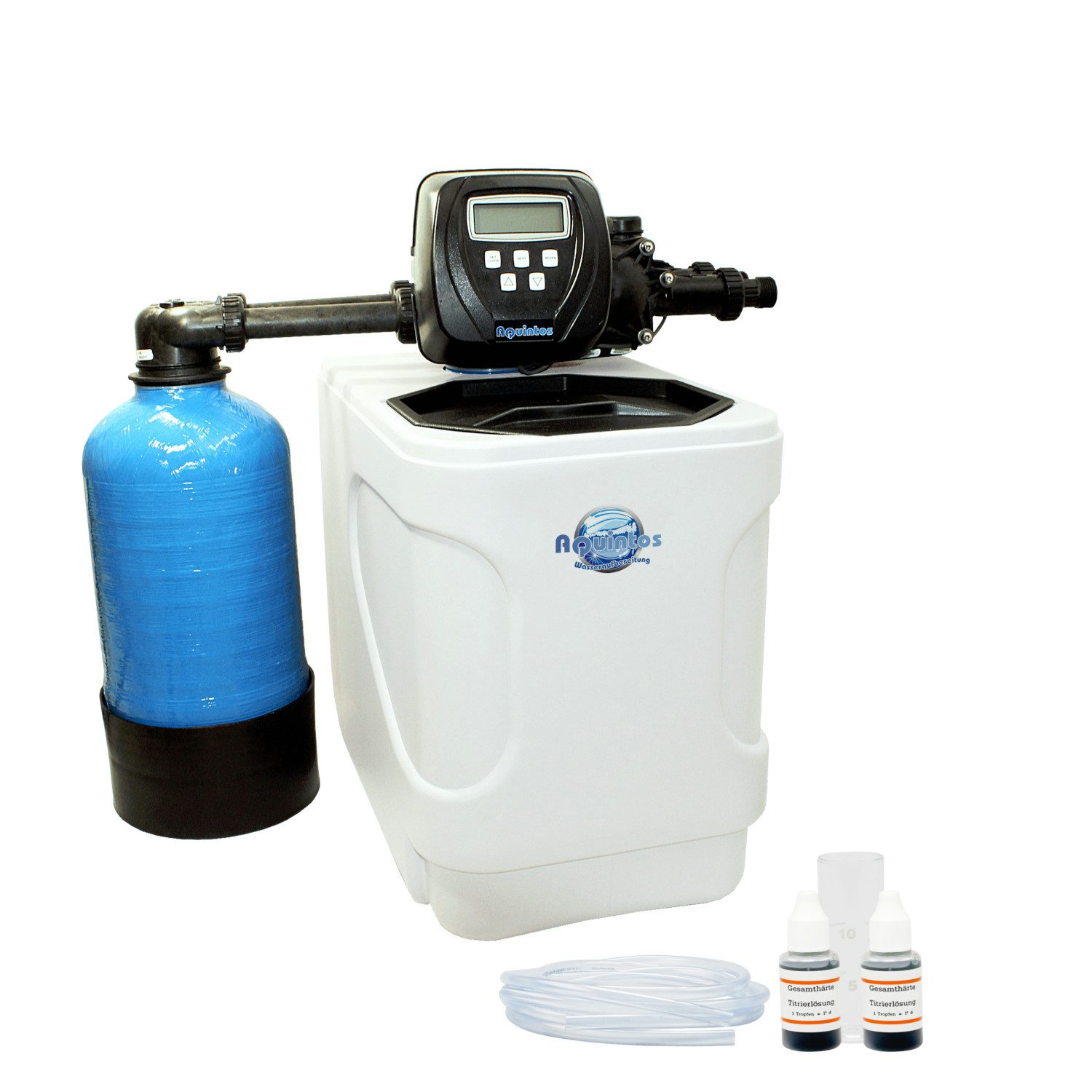 Aquintos Wasseraufbereitung Kalkfilter Aquintos MKC24 TOP- Line Twin Wasserenthärtungsanlage Wasserentkalkung, Zubehör für Entkalkungsanlage, Für 1 - 6 Personen
