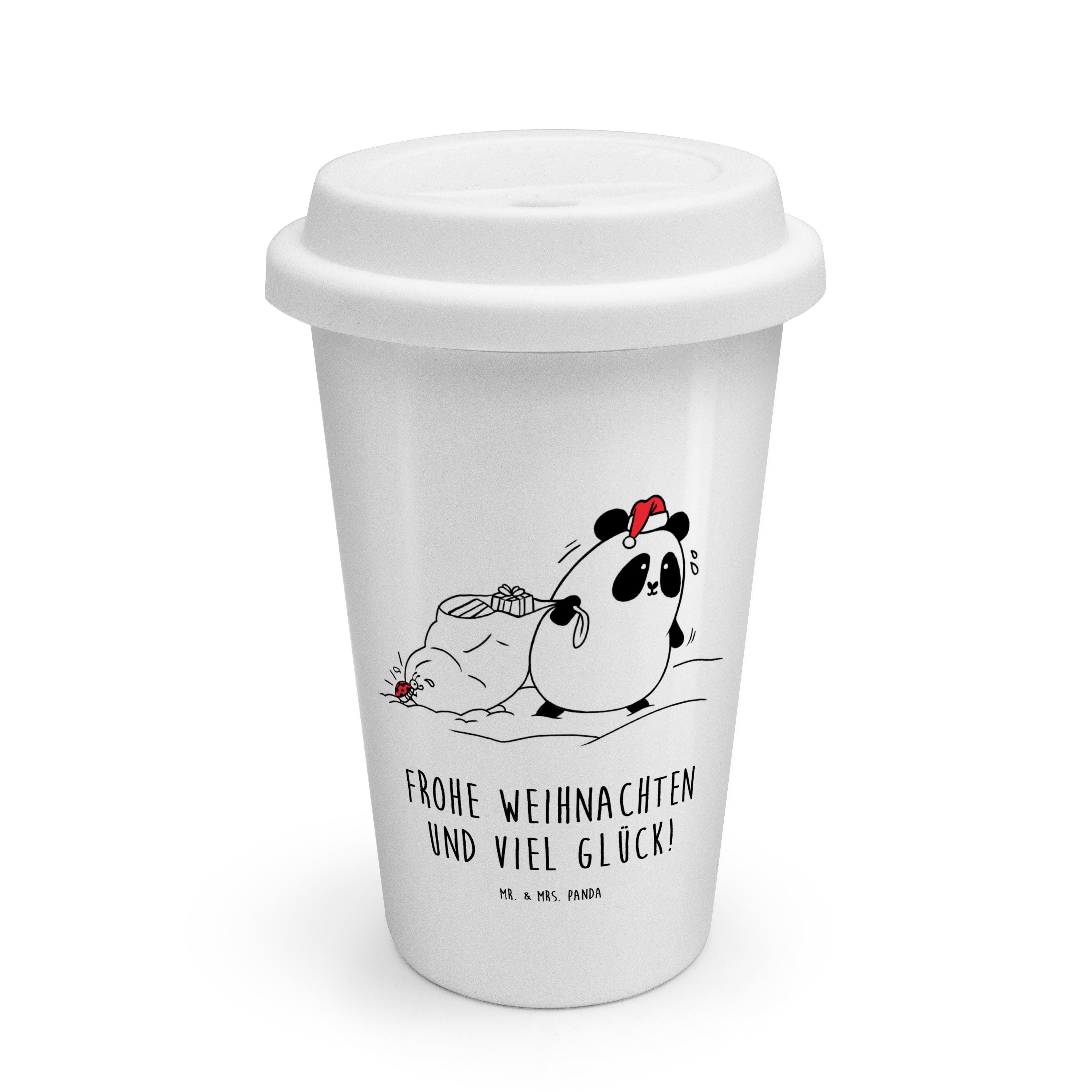 Mr. & Mrs. Panda Coffee-to-go-Becher Panda Weihnachten, To Go Becher, Weiß, Coffee Becher, Thermobecher, K, Keramik, Thermobecher keramik to go becher keramik kaffeebecher