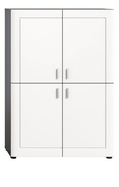 xonox.home Highboard Highboard Lago, weiß / grau