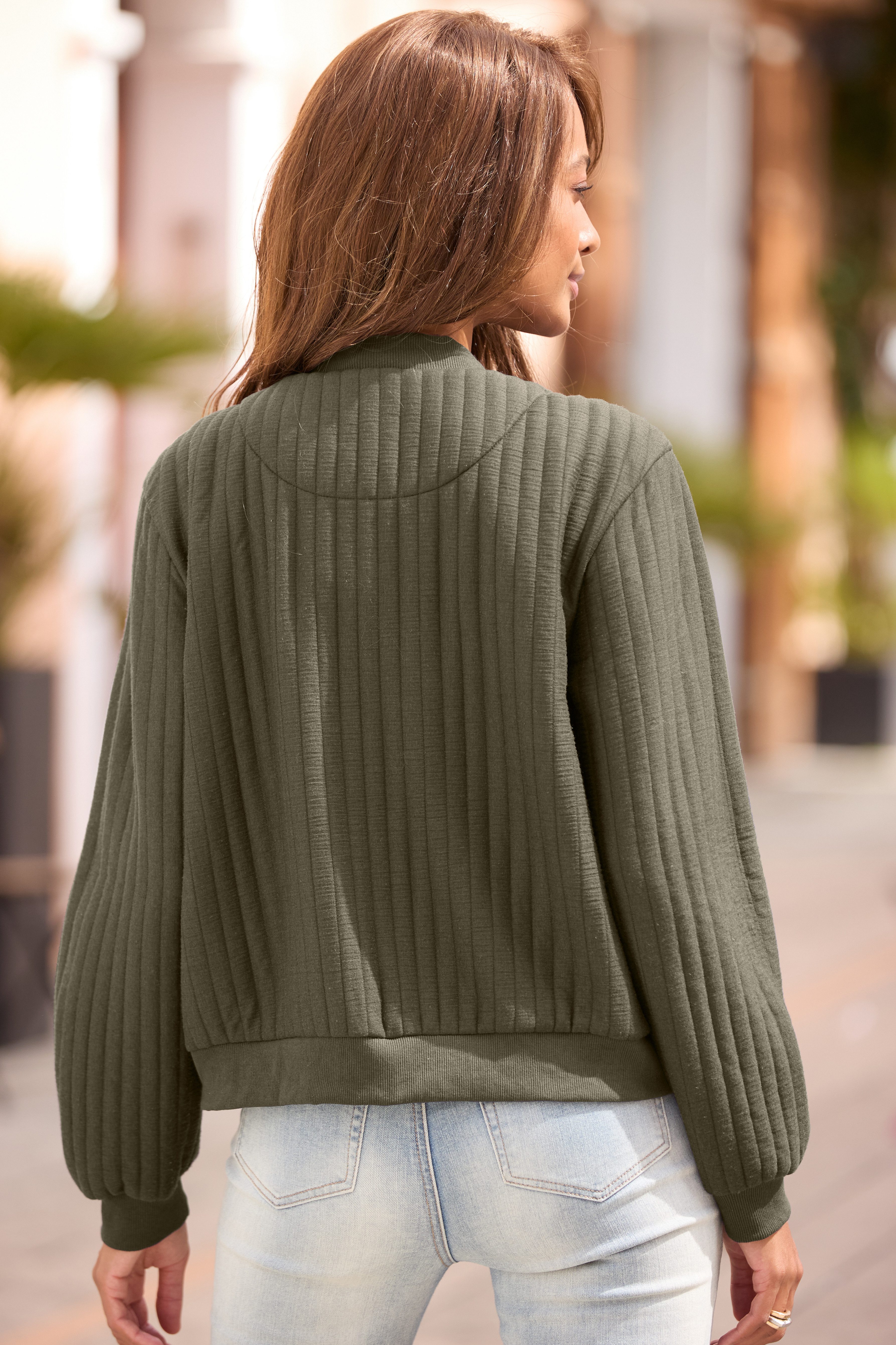 LASCANA Bomberjacke in Stepp-Optik, lässig-casual