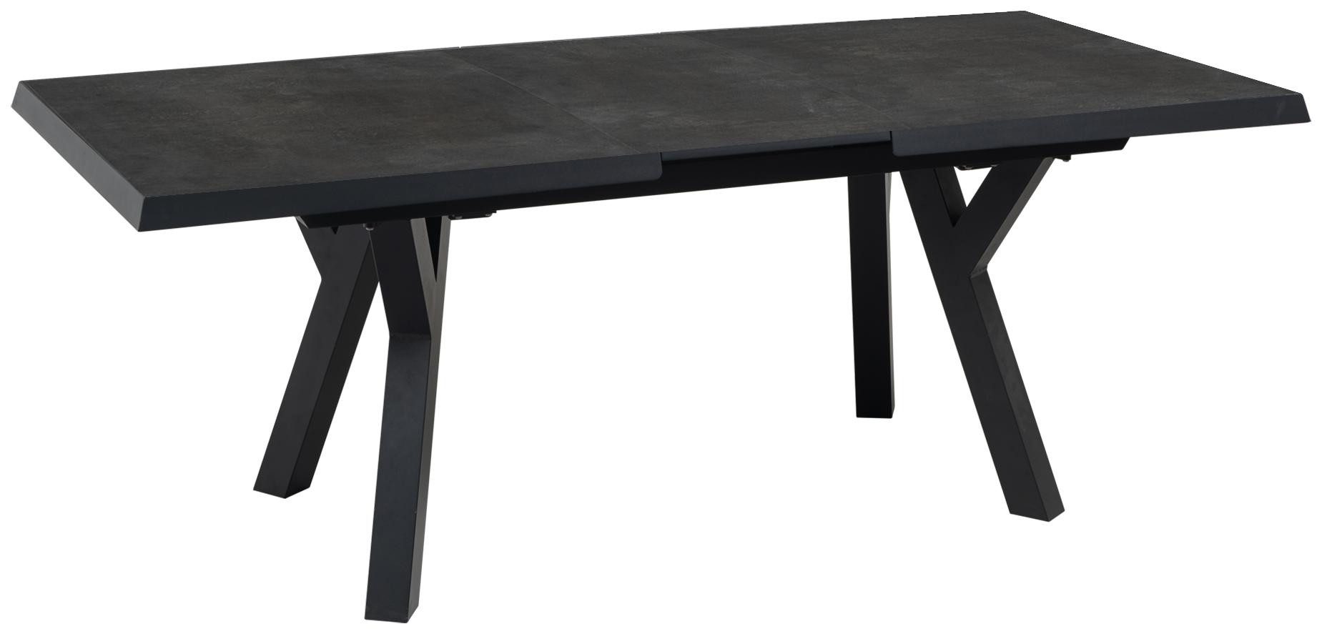 Lesli Living Gartentisch Gartentisch ausziehbar MURCIA NEGRO Metall Keramik anthrazit 163 x 93