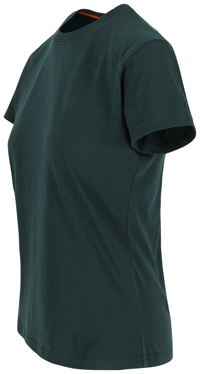 Tragegefühl angenehmes Epona hintere Figurbetont, Damen T-Shirt 1 grün T-Shirt Schlaufe, Herock Kurzärmlig