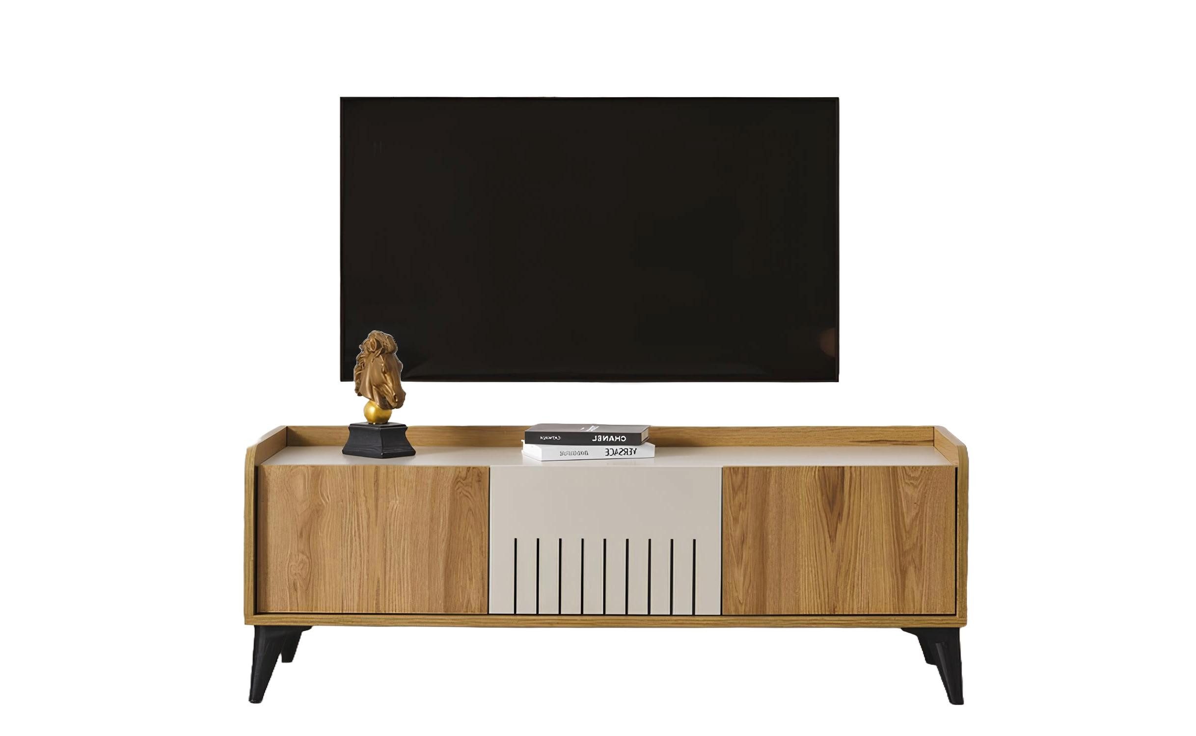 Xlmoebel TV-Schrank Eleganter TV-Ständer aus edlem Holz mit Stauraum für Multimedia-Geräte (1-St., TV Ständer) Hergestellt in Europa
