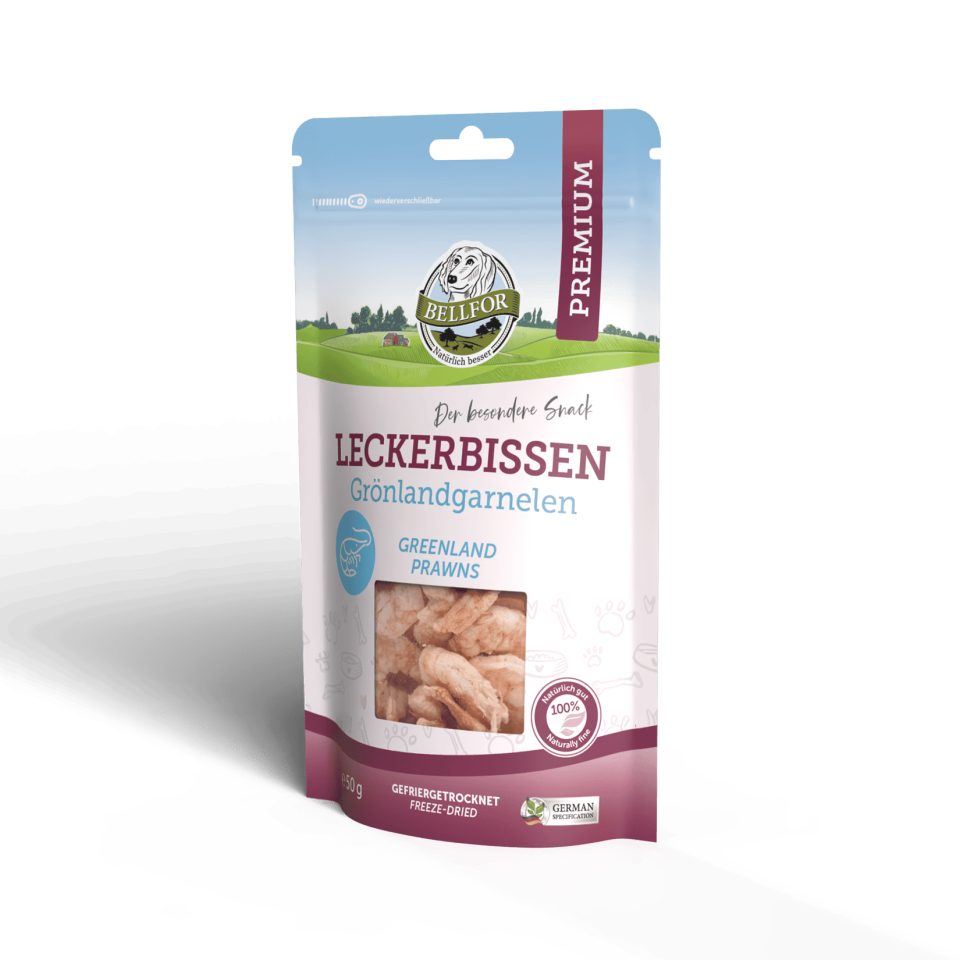 Bellfor Bellfor Freeze-Snack für Hunde mit Grönlandgarnalen - 50 g, für: Hunde