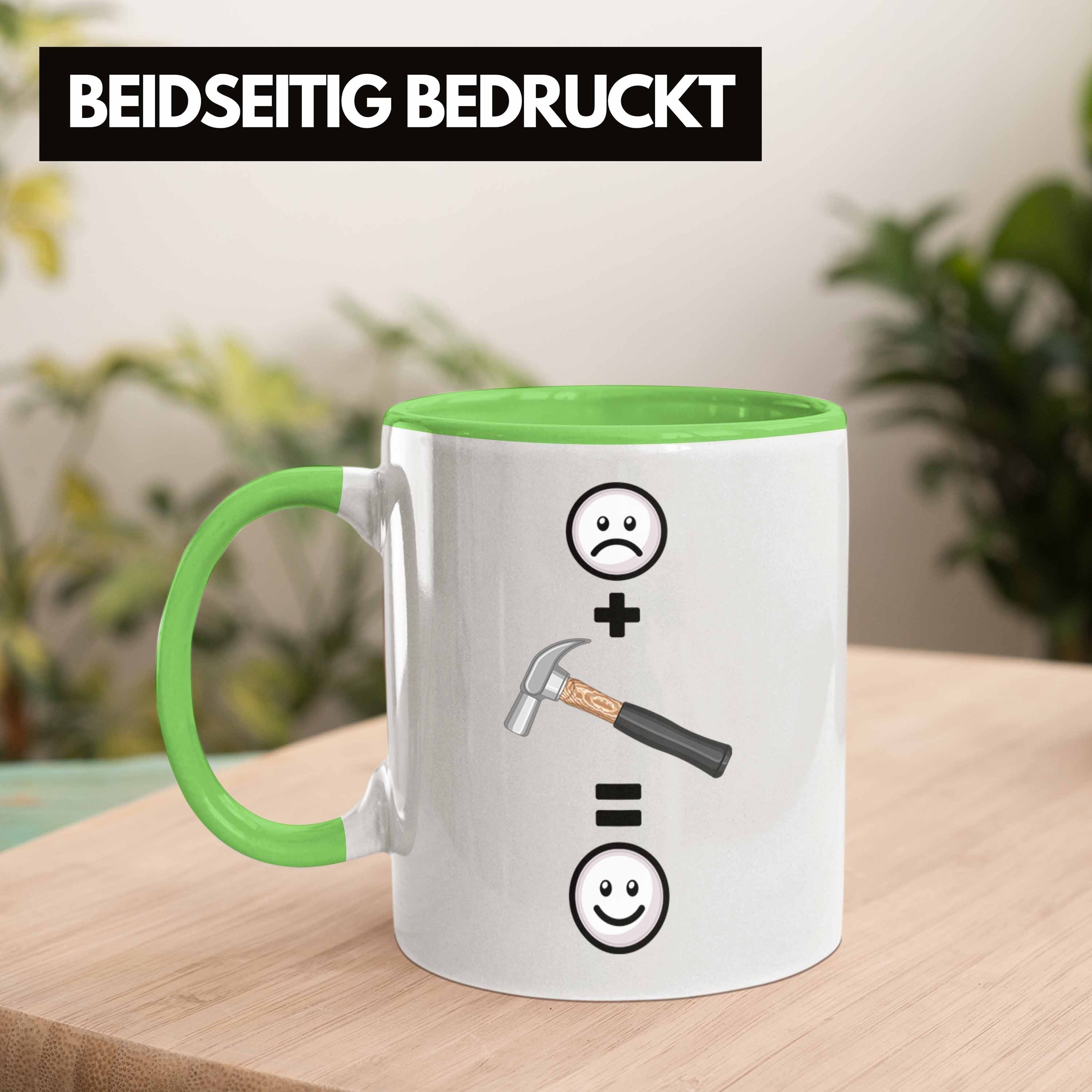 Trendation Tasse Handwerker Tasse Lustige Hausmeister Geschenk für Grün handwerker, Geschenk