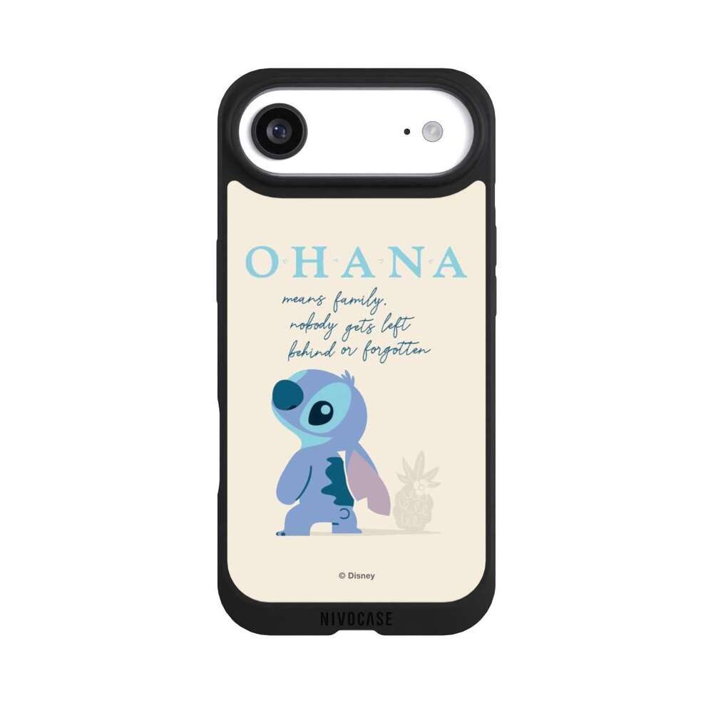 NIVOCASE Handyhülle Lilo & Stitch Offizielles Lizenzprodukt Disney Ohana Stitch, Apple iPhone Air Handyhülle Hülle NIVOpure Case Schwarz