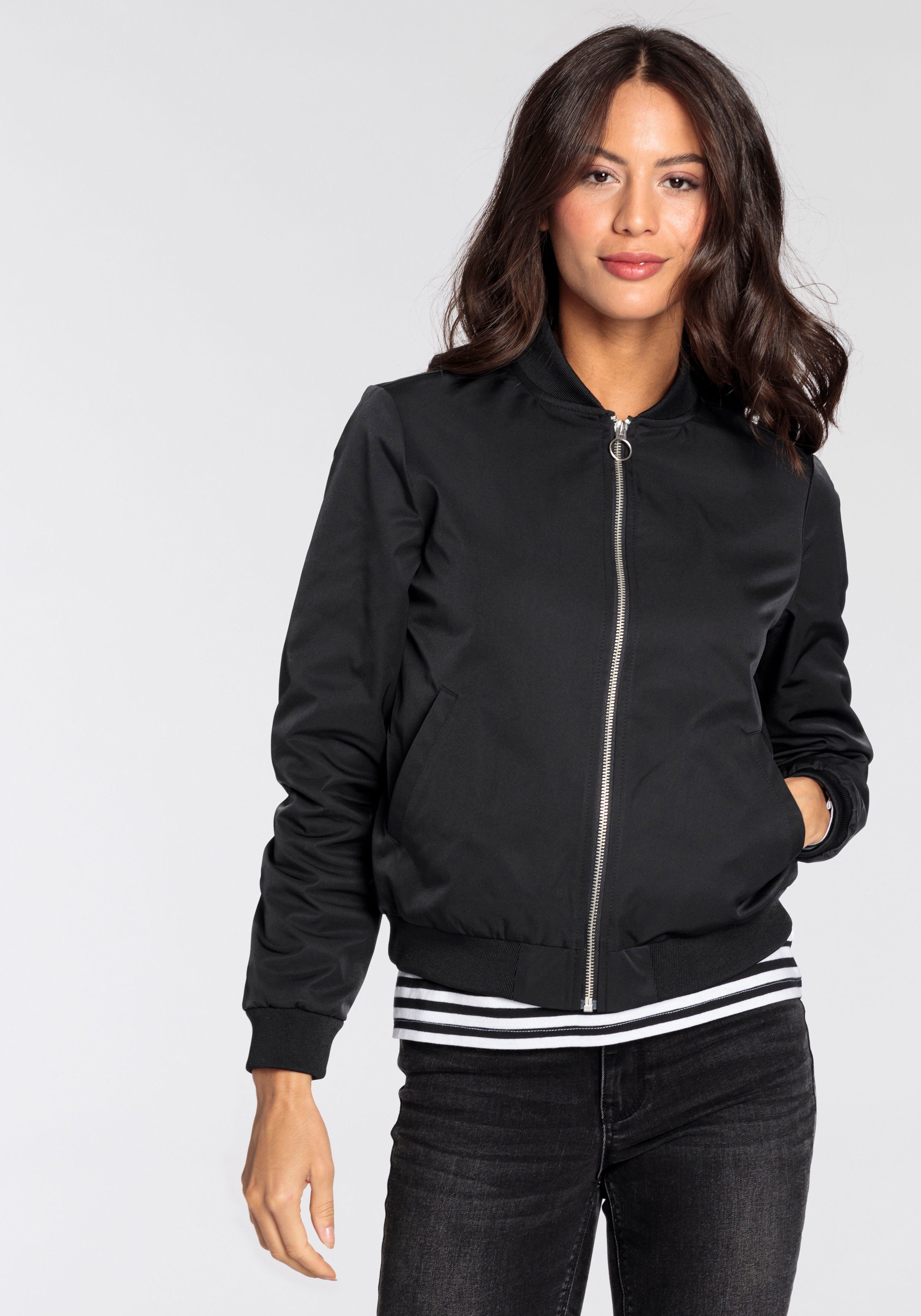 AJC Blouson modischer Look, mit Rippkragen, praktische Eingrifftaschen günstig online kaufen