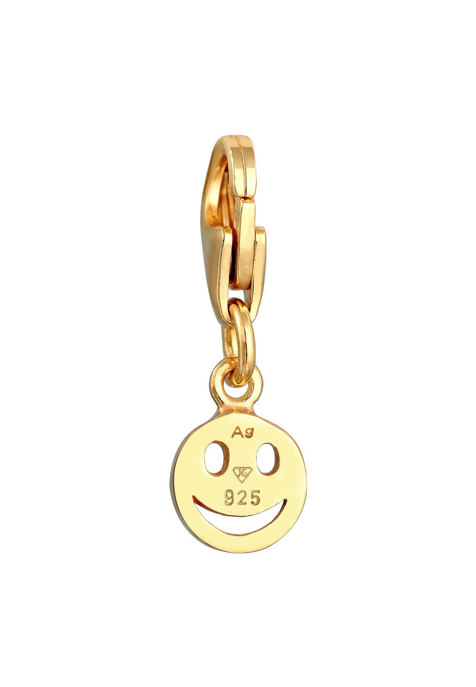 Nenalina Charm-Einhänger Smiling Anhänger 925 Silber, mit Smiling Face