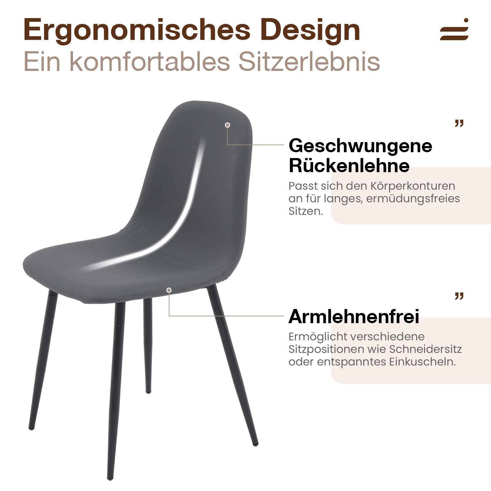 JOIVI Essgruppe 5-Teiliges Esstisch Set mit 4 Stühle, (Esszimmer Set mit Esstisch und 4 Essstühle, Essgruppe für Esszimmer, Küche, Wohnzimmer), 2 Packet