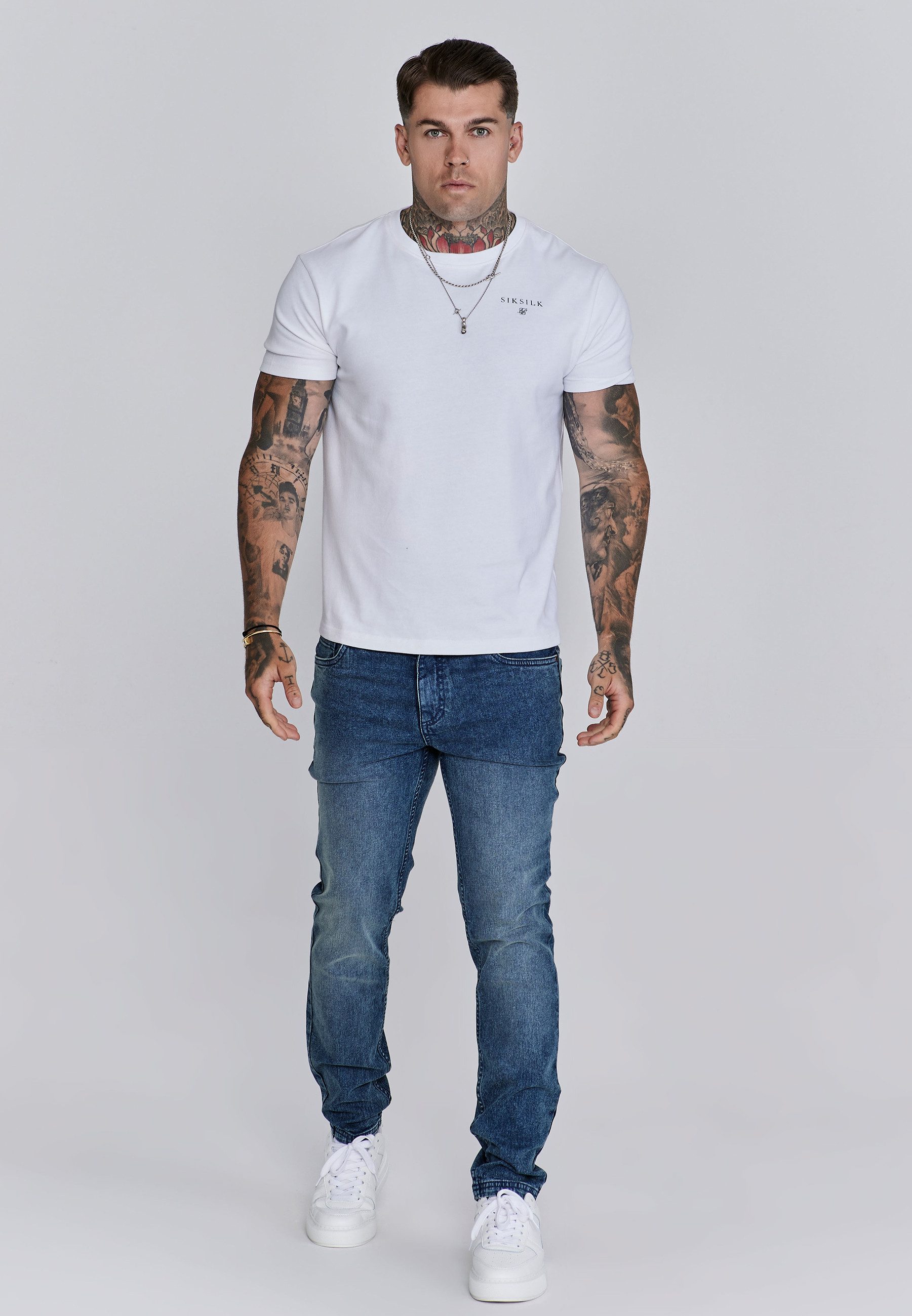 Siksilk Slim-fit-Jeans SikSilk Herren Blaue Slim günstig online kaufen