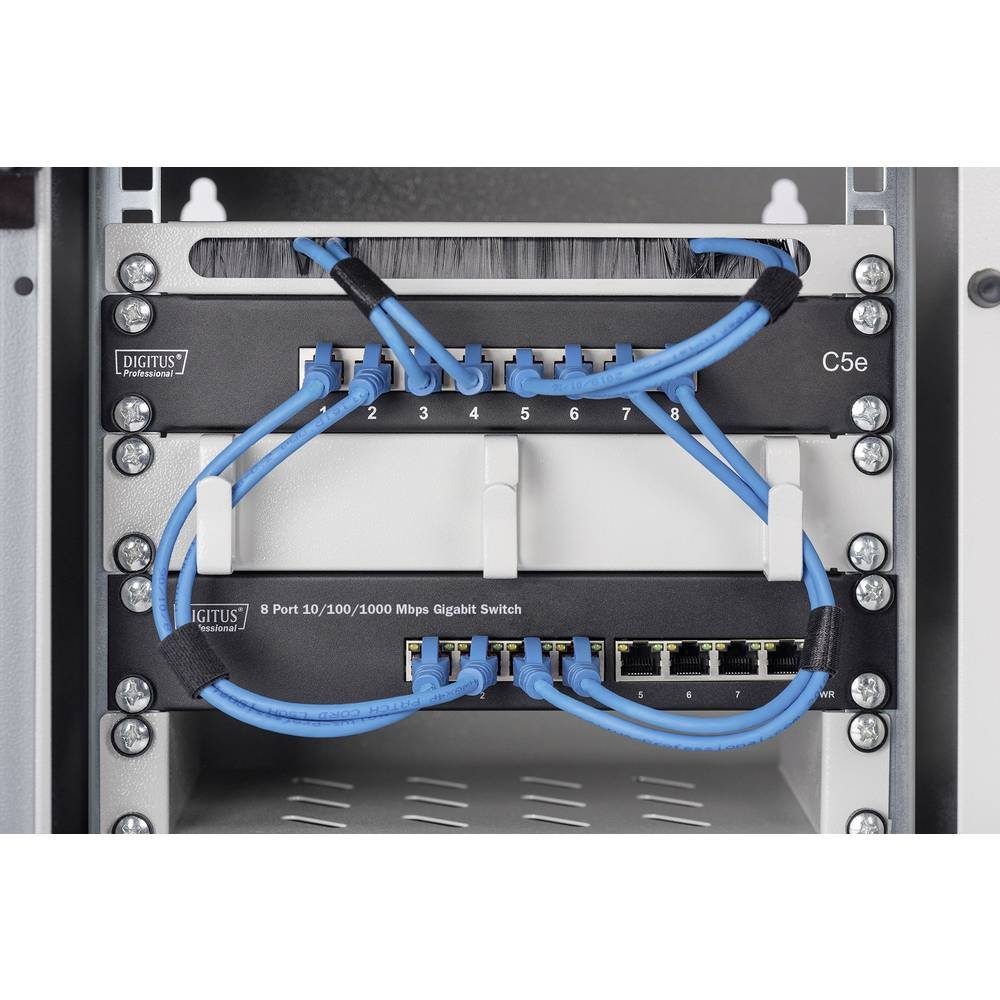 Digitus 10″ 8-Port Gigabit Ethernet 8 Netzwerk-Switch Switch, x