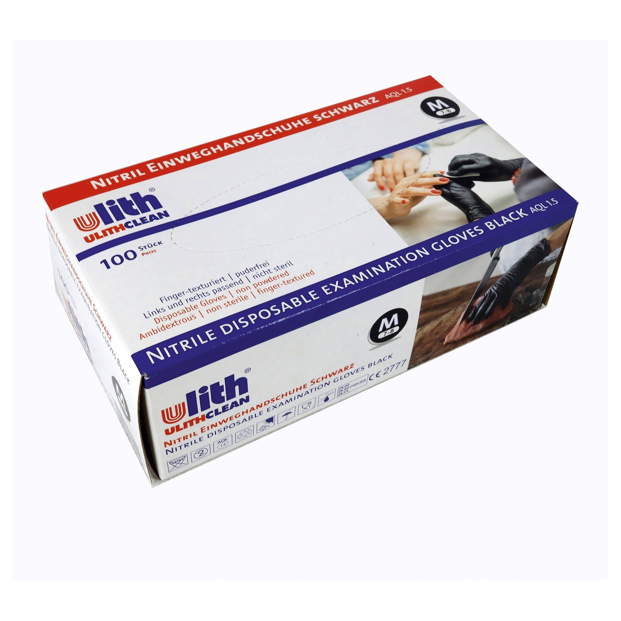 Scorprotect® Einweghandschuhe Nitril-Einweghandschuhe schwarz Spenderbox L Größe