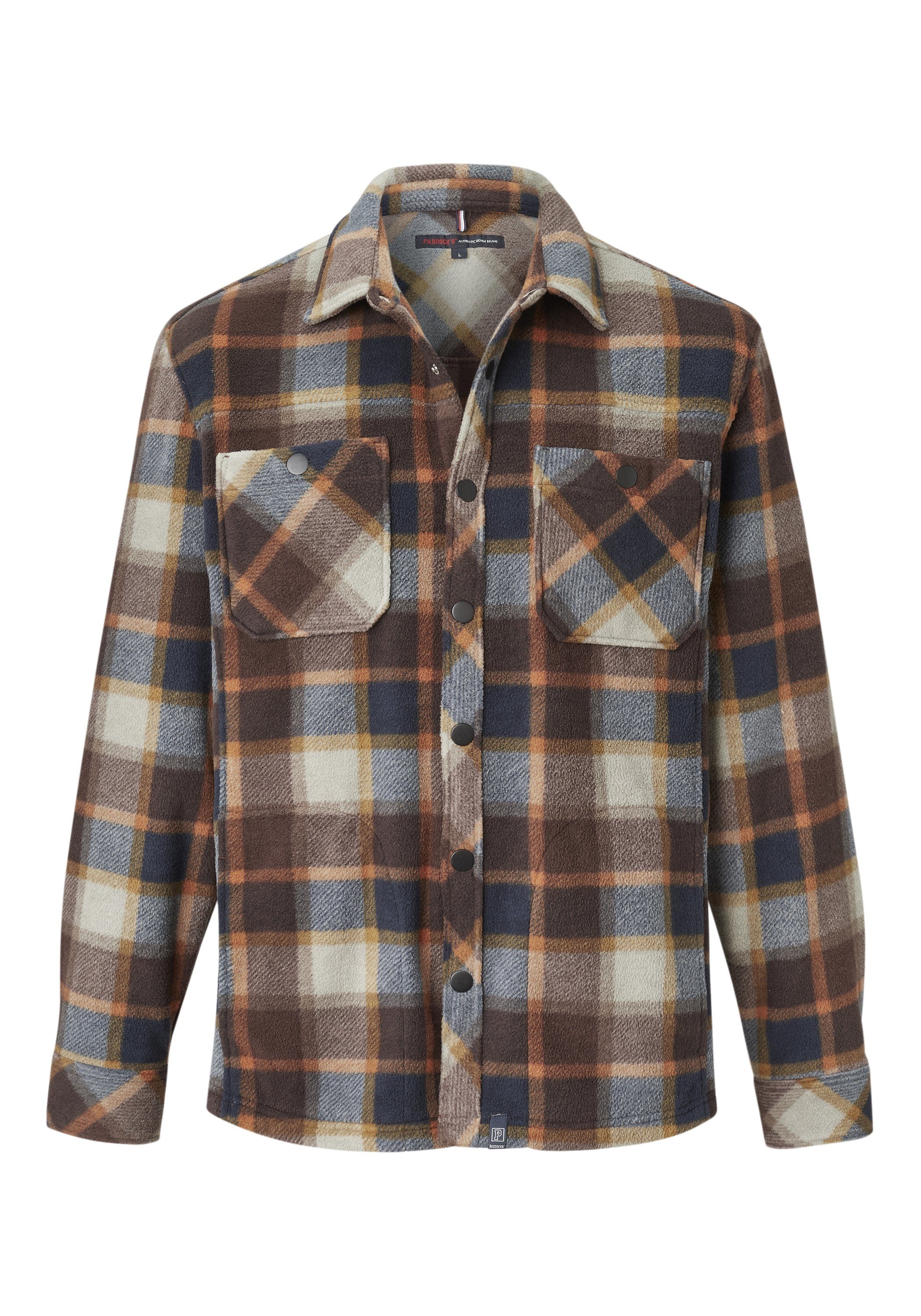 Paddock's Fleecejacke Großkarierte Outdoorjacke günstig online kaufen