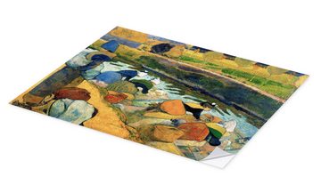 Posterlounge Wandfolie Paul Gauguin, Waschfrauen, Malerei