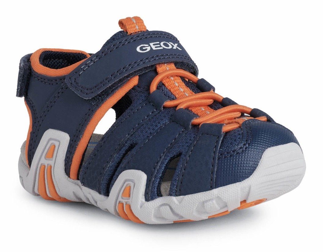 Geox B SANDAL KRAZE Sandale mit Fersen-Klettverschluss | Riemchensandalen