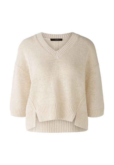 Oui V-Ausschnitt-Pullover Пуловери Baumwollmischung