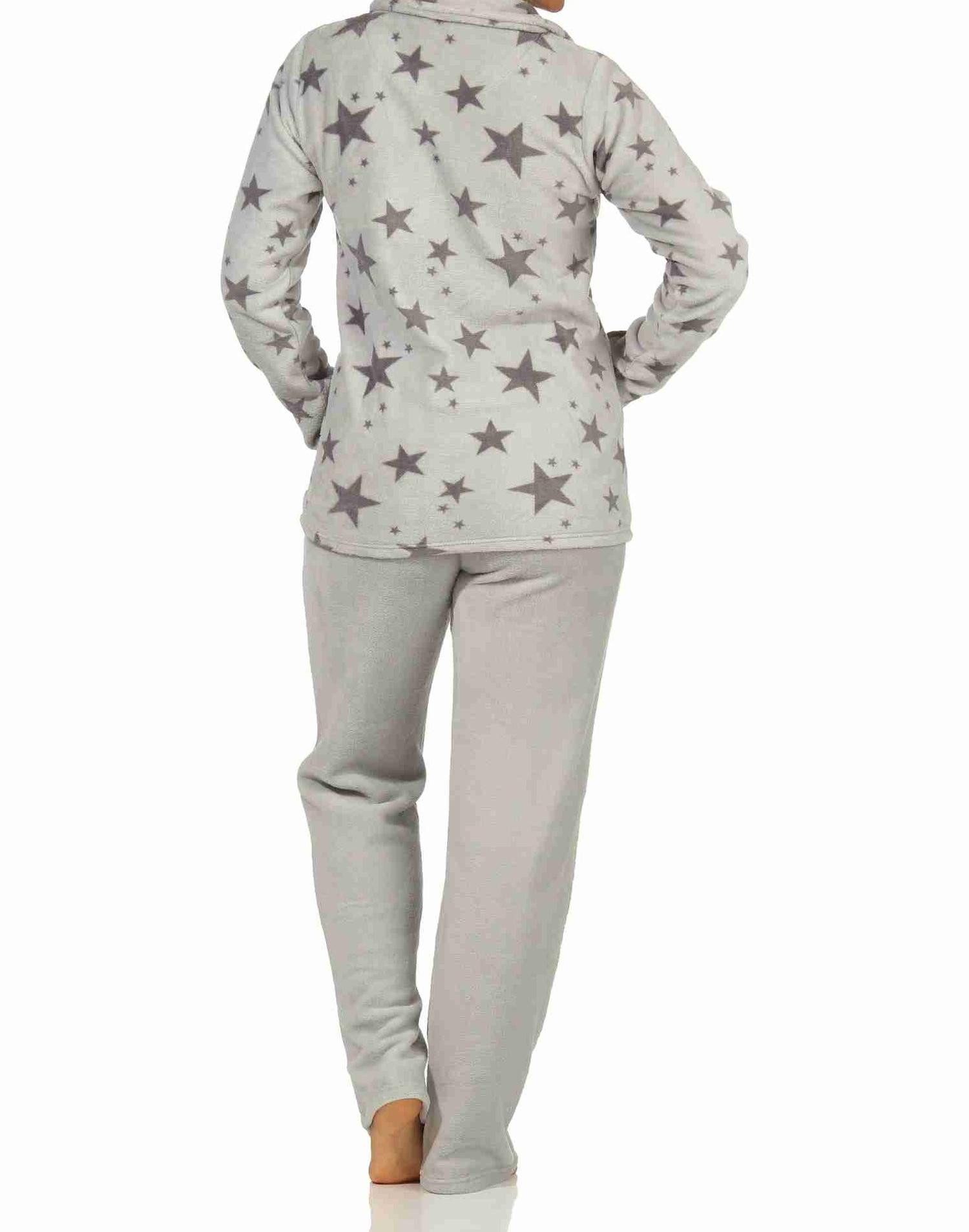 Normann Relaxanzug Damen Coralfleece Hausanzug Homewear mit Sternen als Motiv – Bild 3 von 3