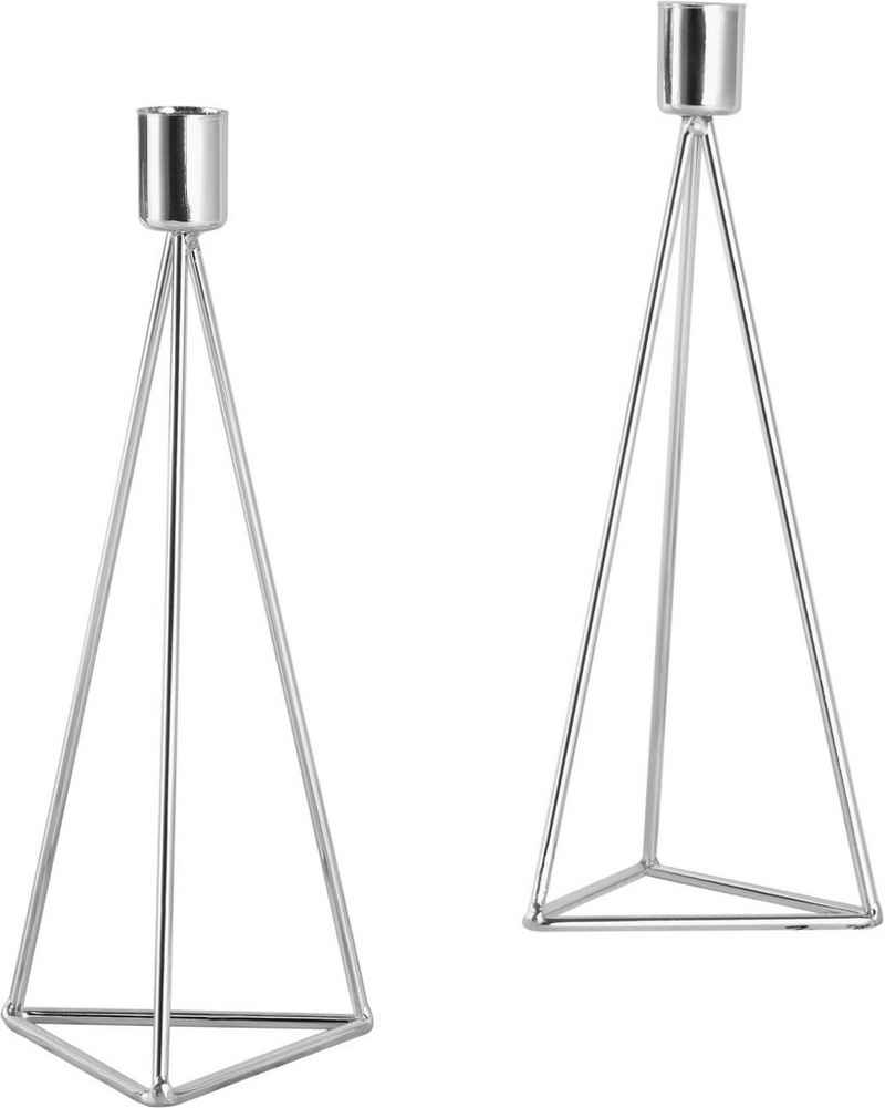 ECHTWERK Tischkerzenhalter »Modern Big, Weihnachtsdeko« (Set, 2 St), moderner Kerzenhalter aus Eisen, Höhe ca. 24,2 cm