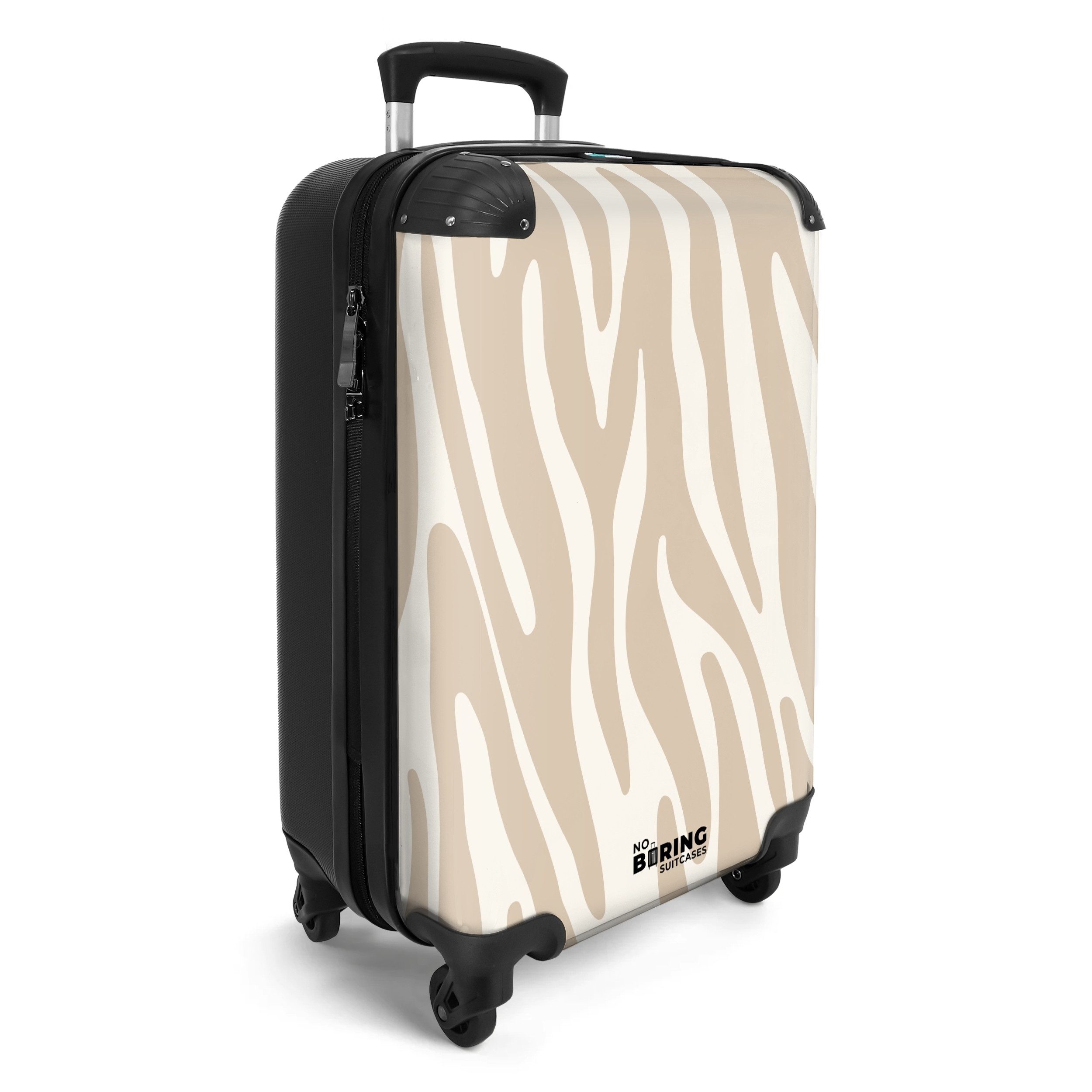 NoBoringSuitcases.com© Hartschalen-Trolley Zebramuster mit Beige und günstig online kaufen