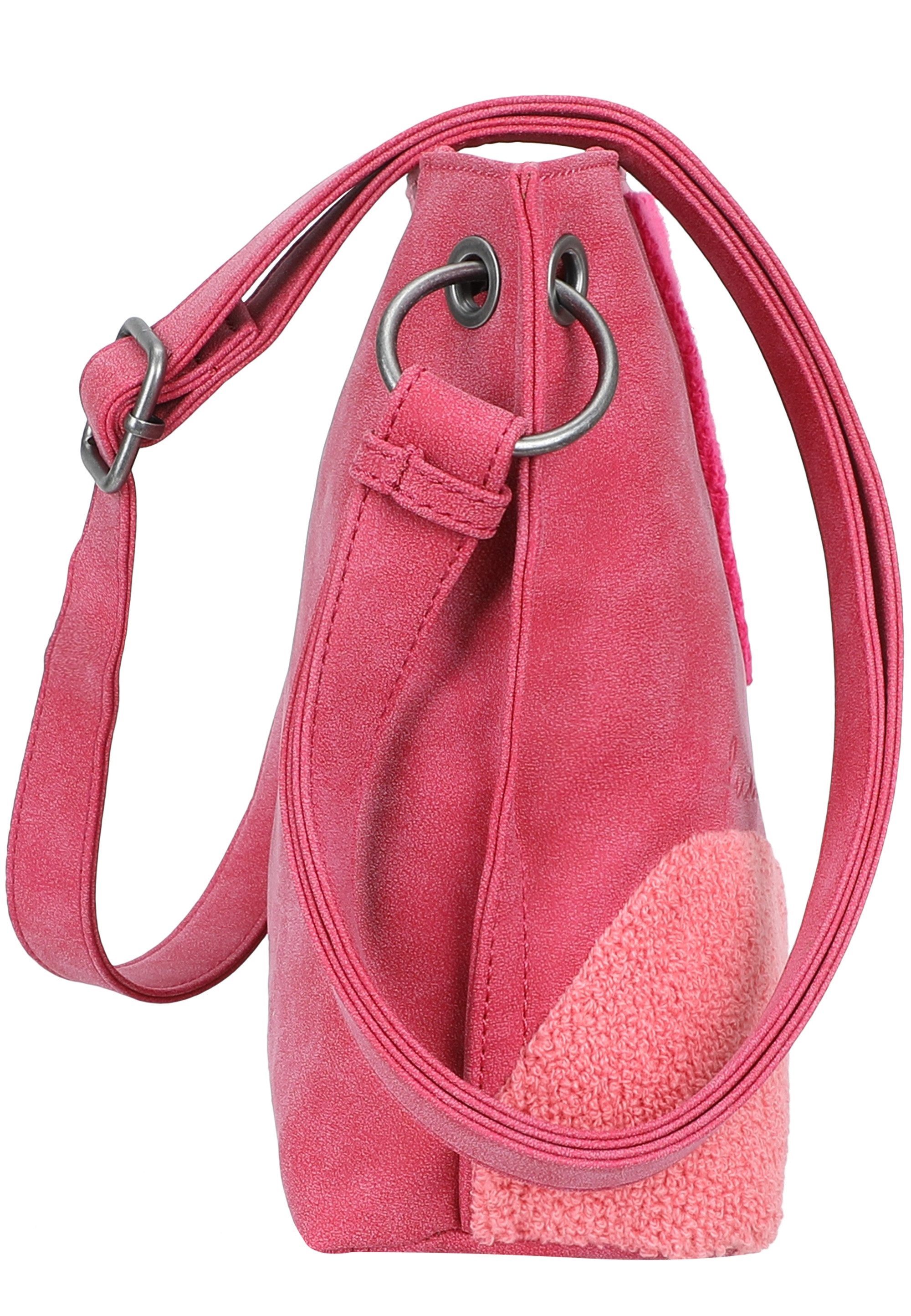 Fritzi aus Preußen Schultertasche Fritzi03 Limited Happy Flocked Jive Soft Berry, mit moderner Flockung