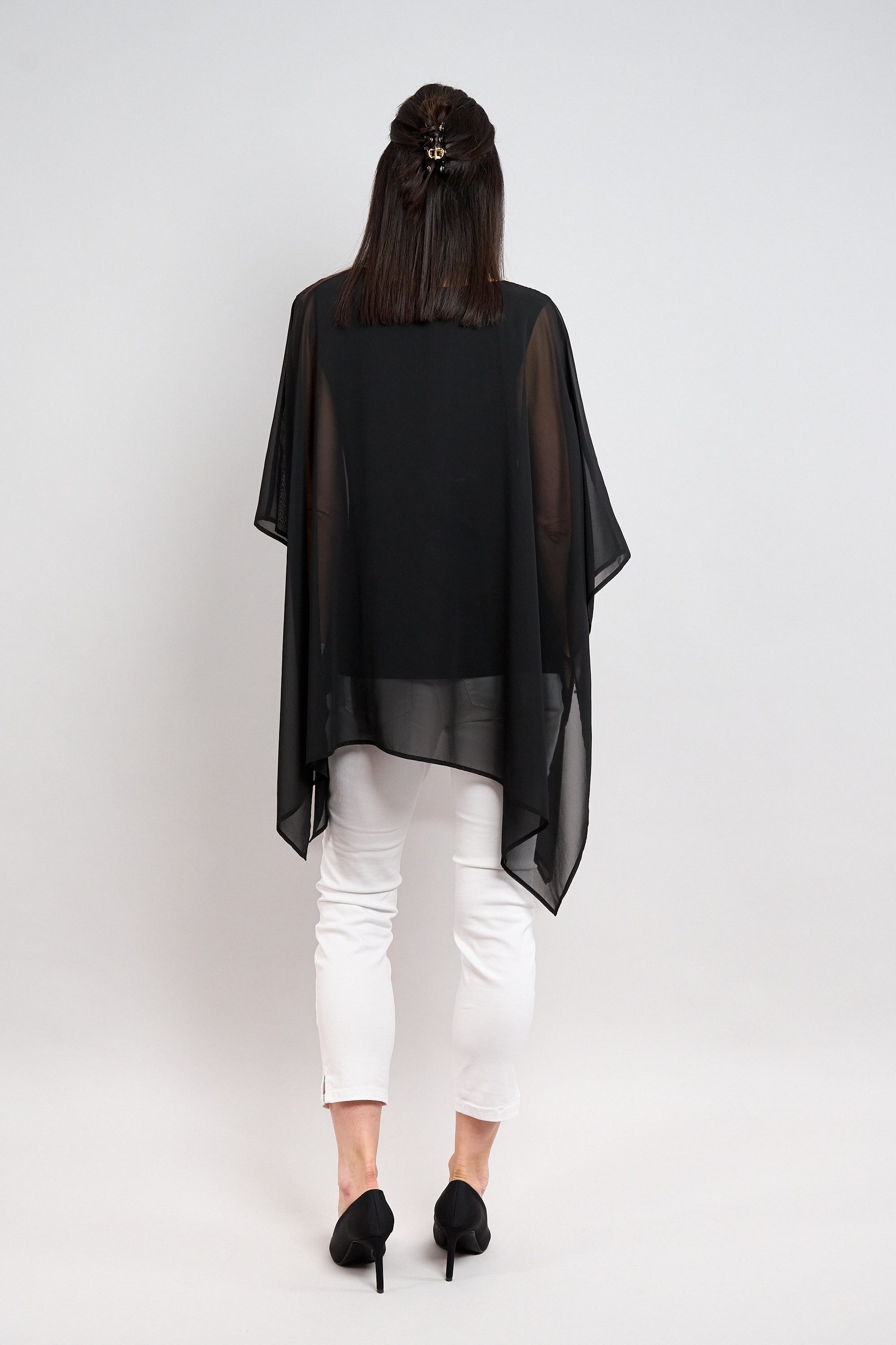 Seidel Moden Blusenponcho Überschnittene Bluse im Poncho-Stil - MADE IN GERMANY – Bild 2 von 5