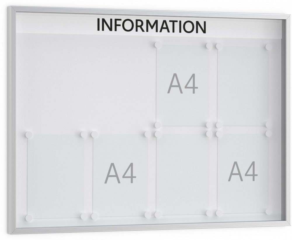 König ORGASTAR Vitrine - - Werbeanlagen DIN - perfekt Standard-Tafel mm A4 Rahmen Mit 40 M Einseitig Bautiefe System 10 kommunizieren: - x